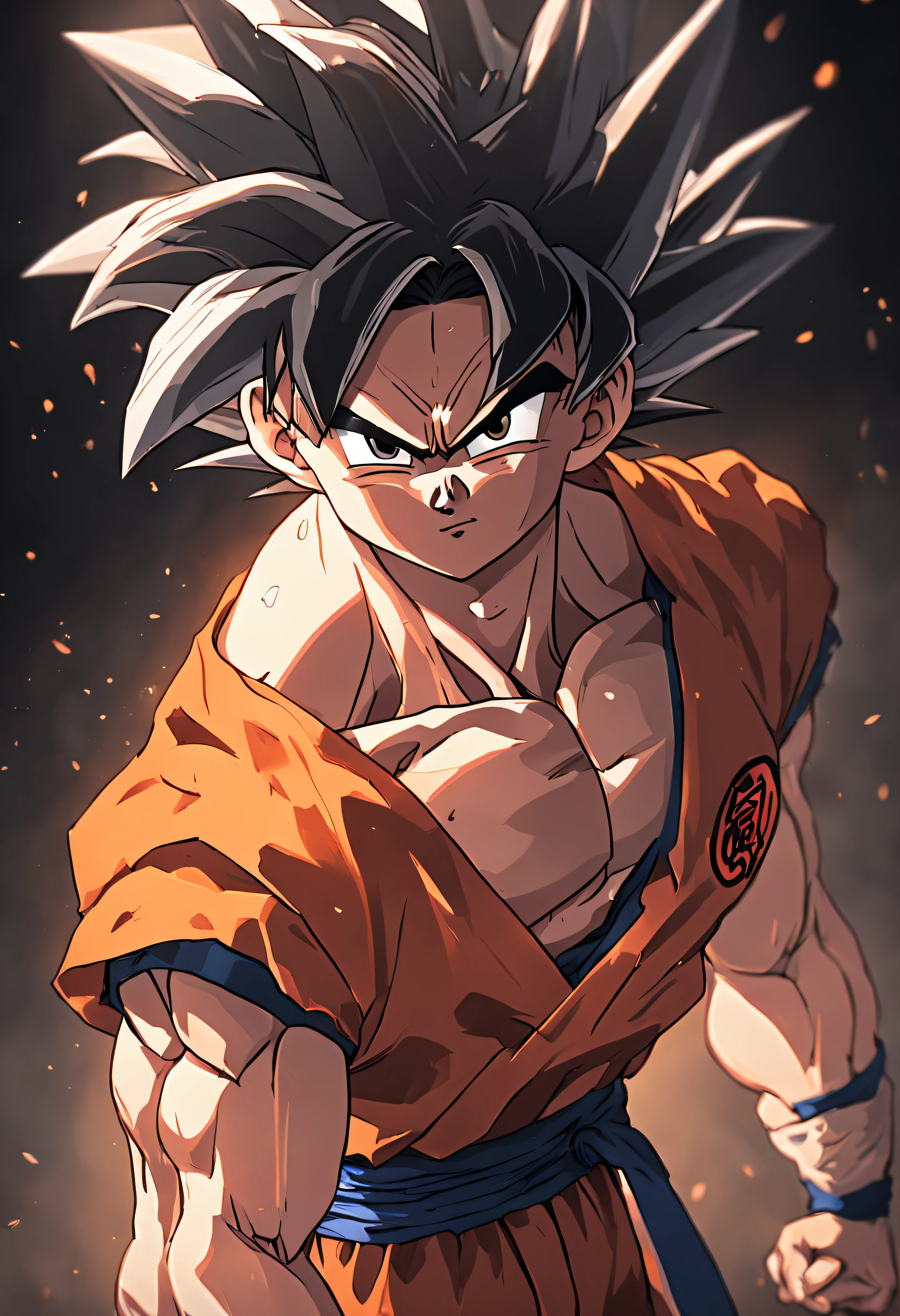 Dragon Ball Goku,Great ape,full bodyesbian,of a real,Facial features are carefully depicted,Realistic skin texture,Dark style,depth of fields,high light,Real light,Ray traching,oc rendered,Hyper-realistic,best qualtiy,8K,Works of masters,super-fine,Detailed pubic hair,Correct anatomy,sharp focus on eyes,Bokeh,Facial features are carefully depicted