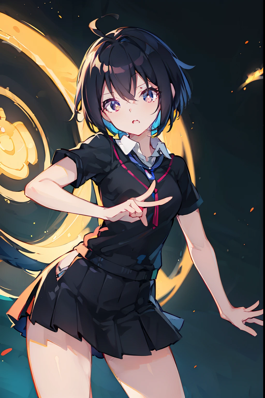 Illustration, UHD, retina, masterpiece, accurate, anatomically correct, super detail, high details, high quality, award winning, best quality, highres, good anatomy, 1080P, HD, 4K, 8k, 16k, 1girl, dynamic pose, androgynous,upper body potrait, detailed eyes, detailed clothes, detailed hair, rendering, 2 hands, 5 fingers, 2 legs, Peni Parker, cute