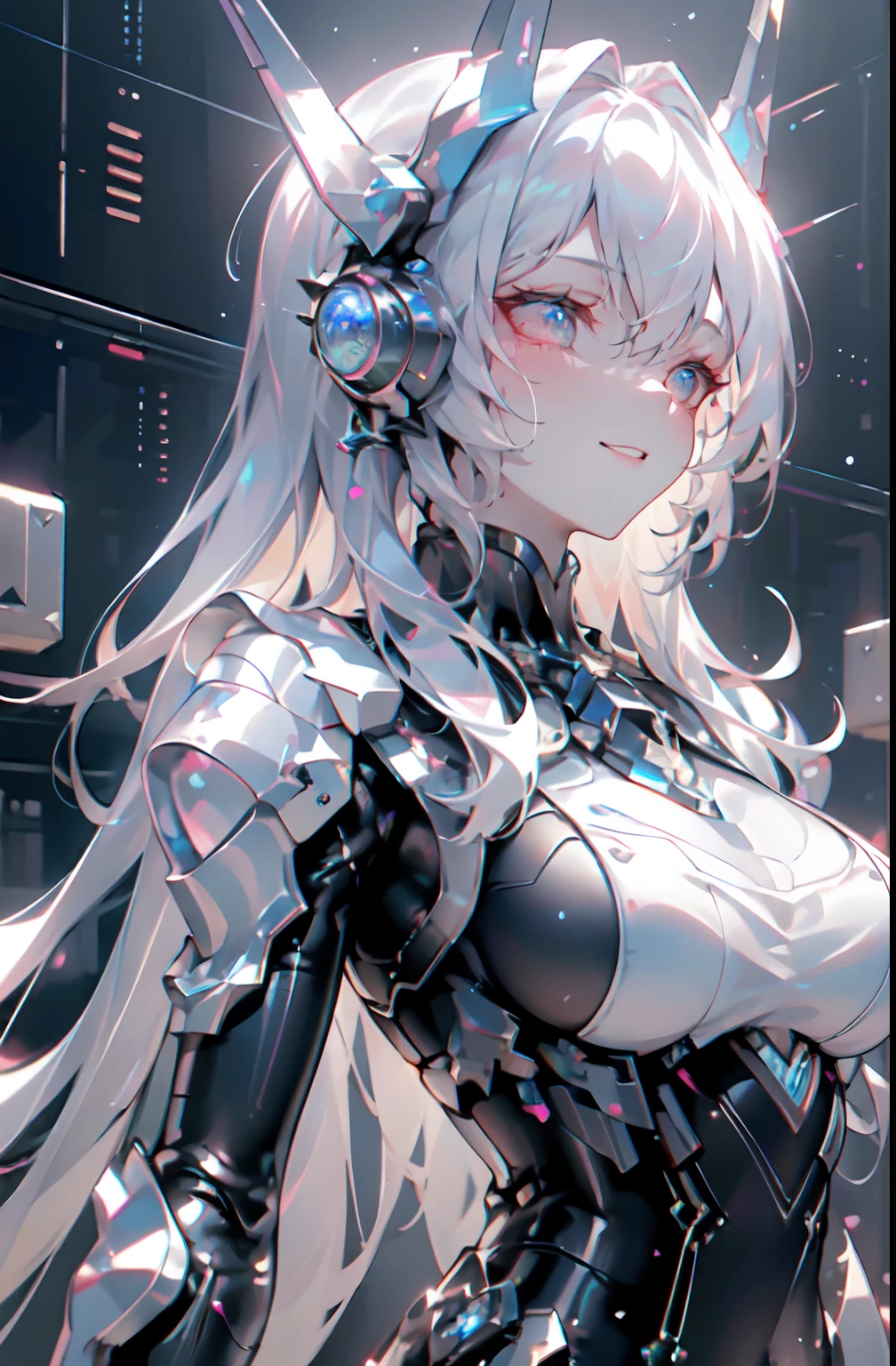 ((Best quality)), ((masterpiece)), (detailed:1.4), 3D, an image of a beautiful cyberpunk female,HDR (High Dynamic Range),Ray Tracing,NVIDIA RTX,Super-Resolution,Unreal 5,Subsurface scattering,PBR Texturing,Post-processing,Anisotropic Filtering,Depth-of-field,Maximum clarity and sharpness,Multi-layered textures,Albedo and Specular maps,Surface shading,Accurate simulation of light-material interaction,Perfect proportions,Octane Render,Two-tone lighting,Wide aperture,Low ISO,White balance,Rule of thirds,8K RAW,