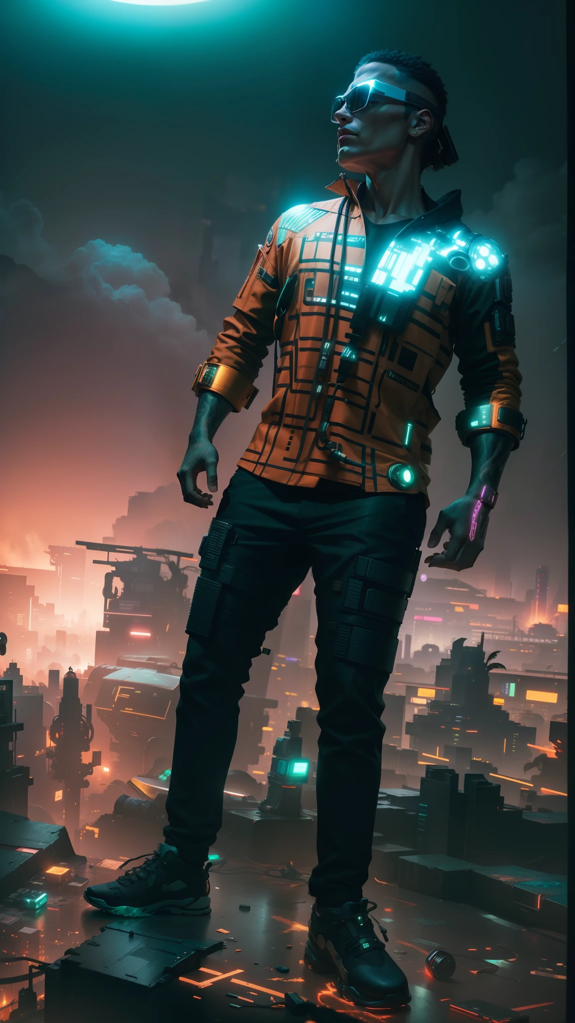 Cyberpunk 8k realistic image theme jungle