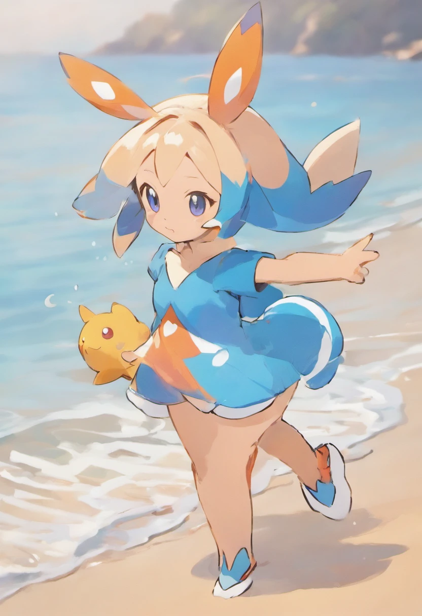 Mudkip as an anime girl