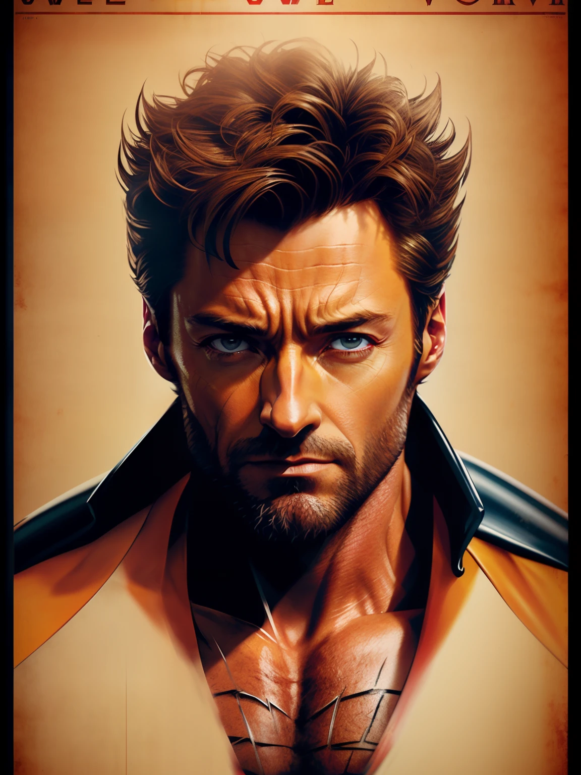 Hugh Jackman as wolverine, vhs effect, (poster:1.6), poster on wall, nostalgia, movie poster, portrait, close up
(skin texture), intricately detailed, fine details, hyperdetailed, raytracing, subsurface scattering, diffused soft lighting, shallow depth of field, by (Oliver Wetter)