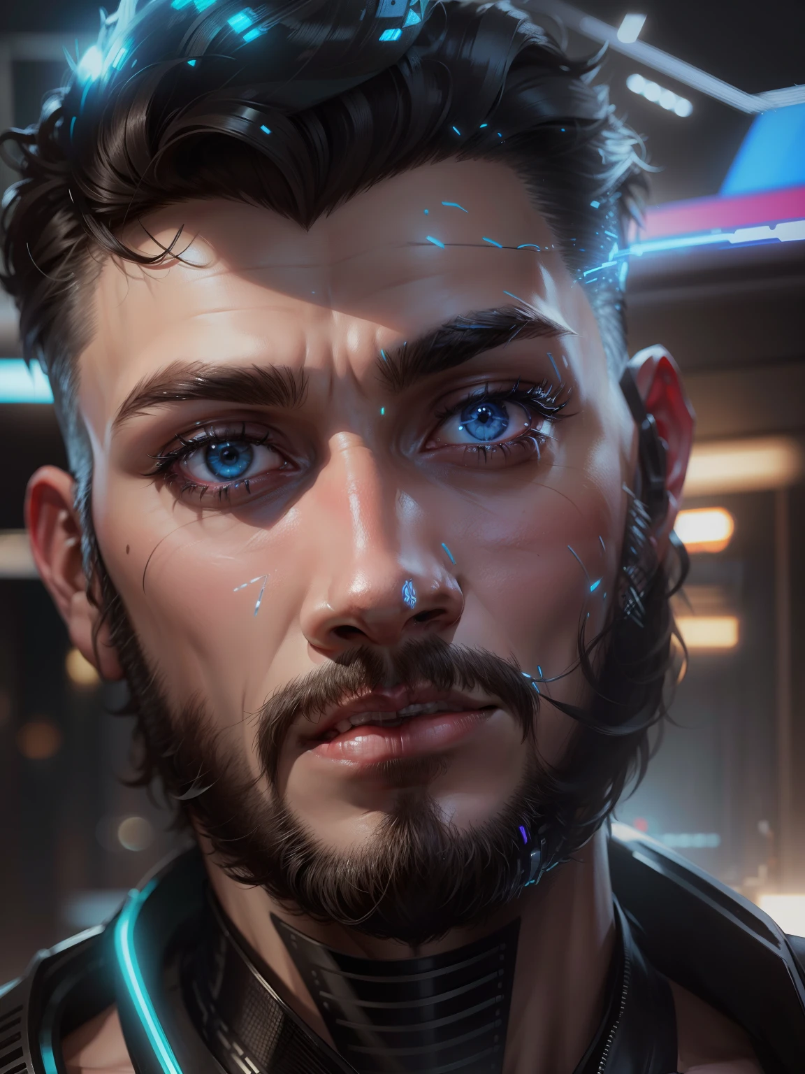 Change background cyberpunk handsome
boy, realistic face, 8k, ultra realistic!