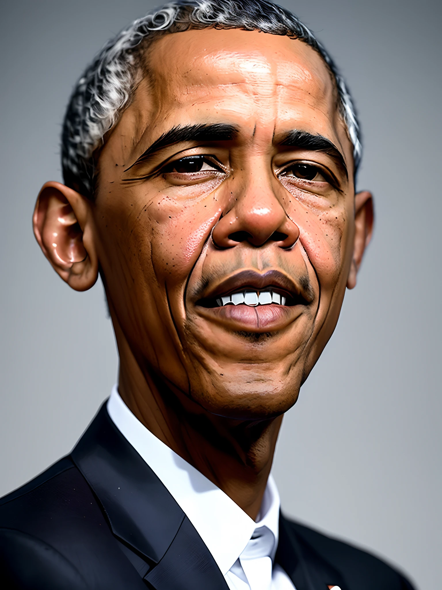 realistic actionauf style Obama