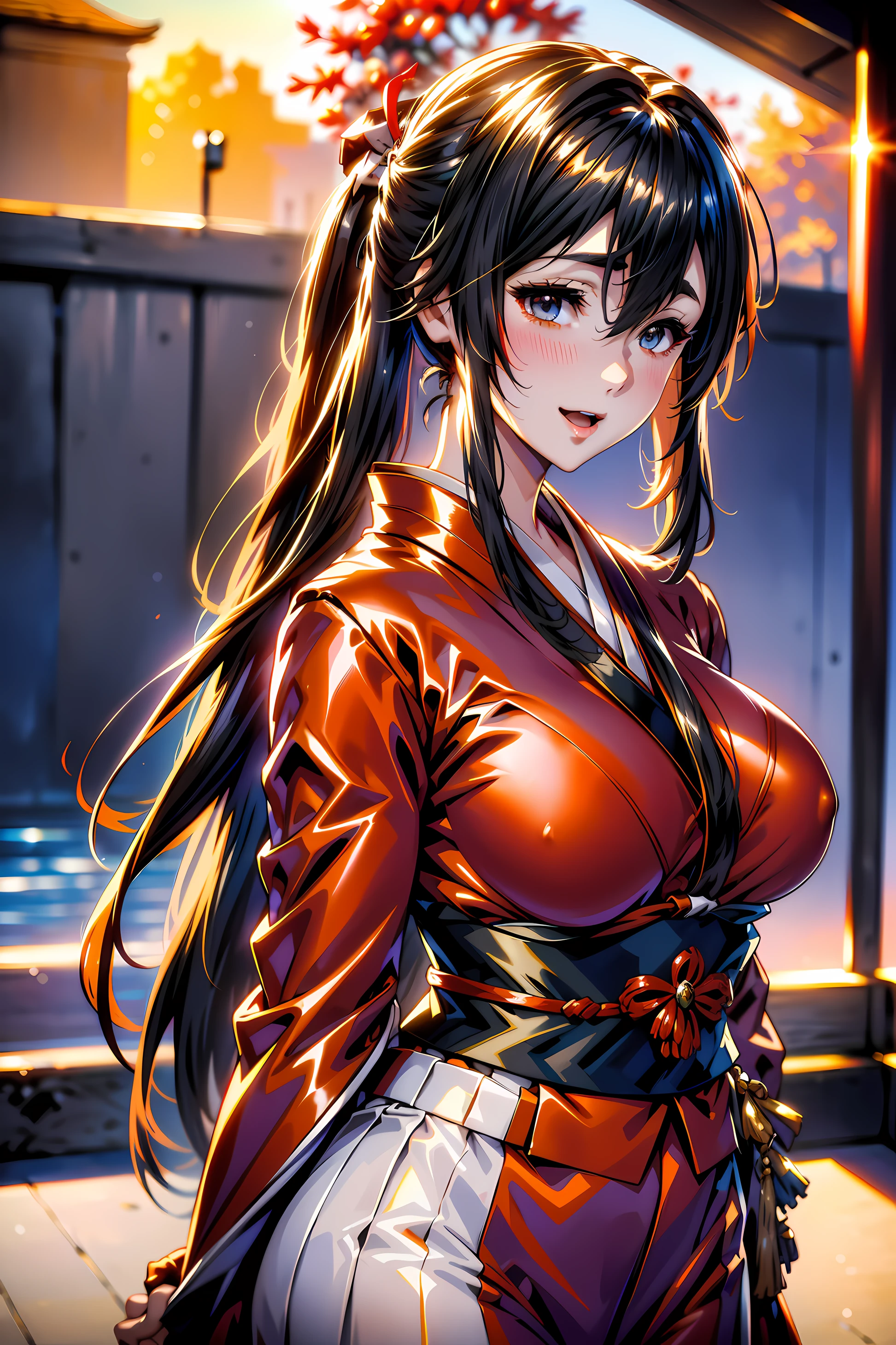 (1girl:1.3, solo), (kimono model), (upper body:1.3), (She walks along the dimly lit path of the riverbank.:1.2), (random posing:1.3),
BREAK,
1girl, solo, milf, hot model, (attractive model:1.37), (promotional model:1.2), highly detailed eyes and pupils, realistic skin, ((attractive body, gigantic breast:1.38, disproportionate breasts:1.38, thin waist:1.15)), medium-length thin hair, ((pony-tail hair style:1.3), (shiny-black hair:1.3), extremely detailed hair, delicate sexy face, sensual gaze, shiny lips,
BREAK,
(red kimono:1.3), (japanese clothes:1.3), detailed clothes,
BREAK,
(outdoor:1.2), (Red spider lily:1.4), (blurry background:1.25, simple background, no-human background, detailed background), (under sunset:1.37),
BREAK,
((realistic, super realistic, realism, realistic detail)), perfect anatomy, perfect proportion, hyper sharp image, (attractive emotion, seductive smile:1.2, happy:1.2, blush:1.2, :d:1.2, :p:1.2), ((4fingers and thumb:1.2)), perfect human hands, wind,
BREAK,
(Masterpiece, best quality, photorealistic, highres, photography, :1.3), ultra-detailed, sharp focus, professional photo, commercial photo,