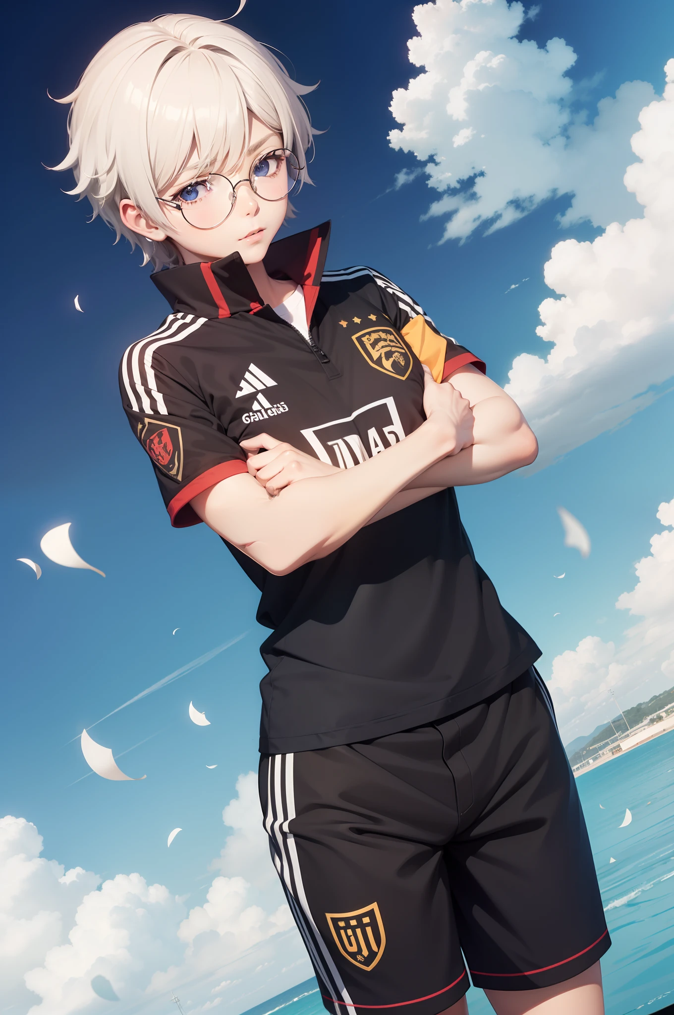 Ren Amamiya Persona,****** anime,soccer uniform , eyeglass