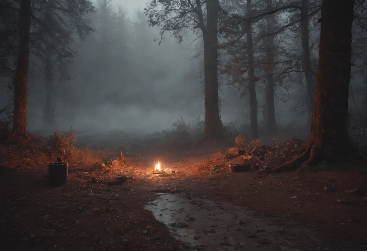 Post-apocalyptic war, tonos de color blanco, negro, Red and rust colors, sobrevivientes, vegetation, sombras, gloomy atmosphere, oscuridad, ((noche)), portada de un libro