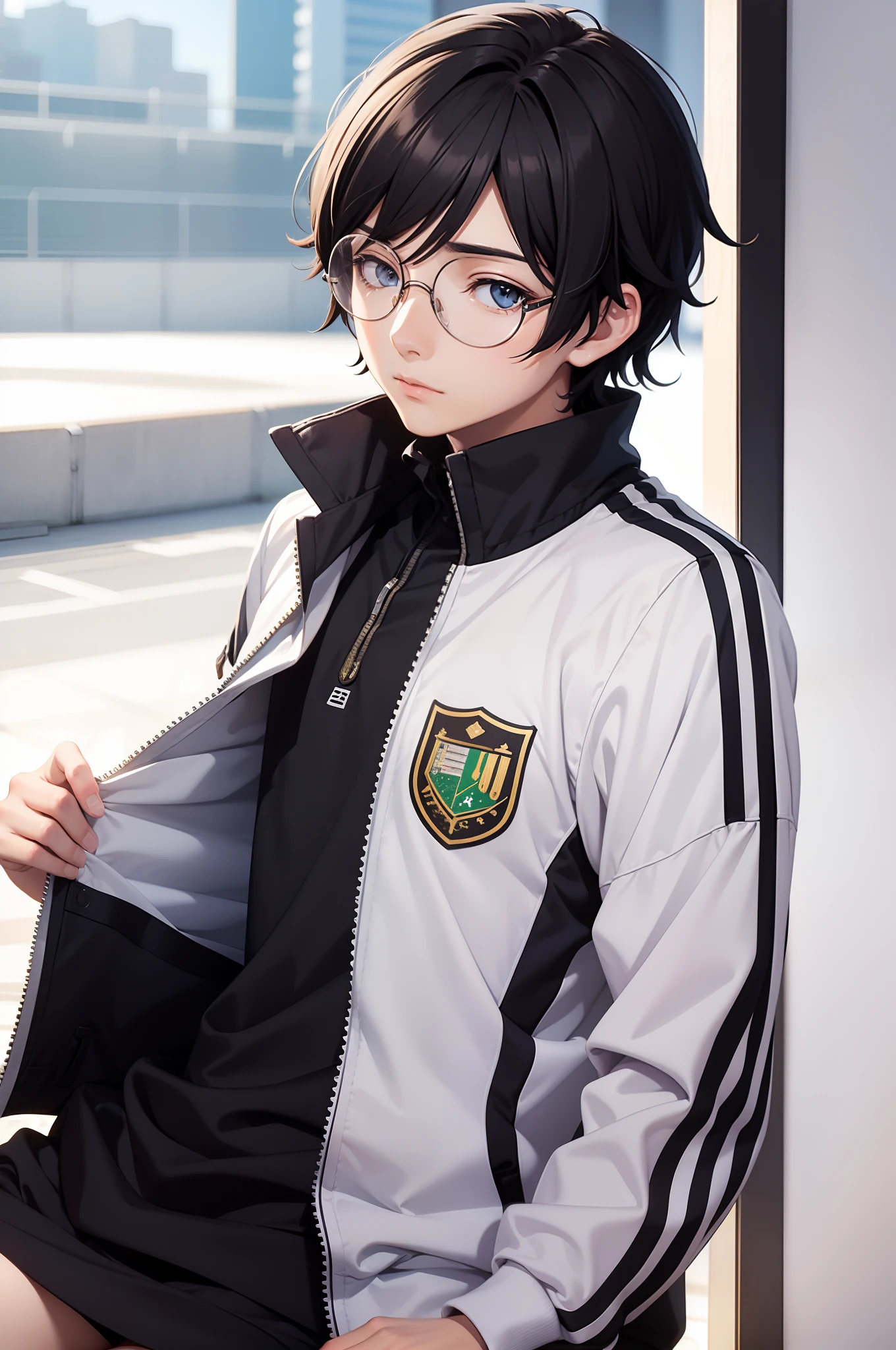 Ren Amamiya Persona,menino anime,soccer uniform, glasses