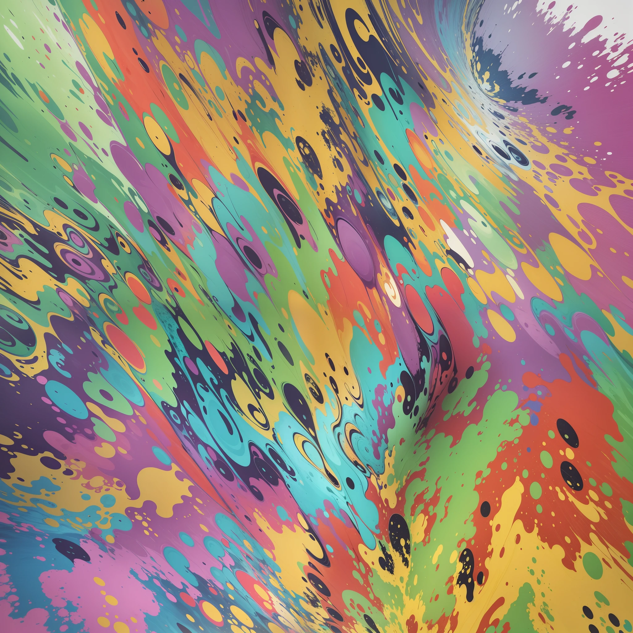 um close up de uma pintura abstrata colorida de um monte de pipas, muito abstrato, arte digital multicolorida, shattered abstractions, Arte digital abstrata, Arte digital hiper colorida, cores abstratas, Abstraction, arte digital. quadrinhos coloridos, arte generativa colorida, altamente abstrato, arte digital vibrante, abstrair, 1 0 2 4 cores Resumo, psychedelic digital art, Abstrato estranho, derreta, derretendo, cascata, derreter, movimento para baixo.