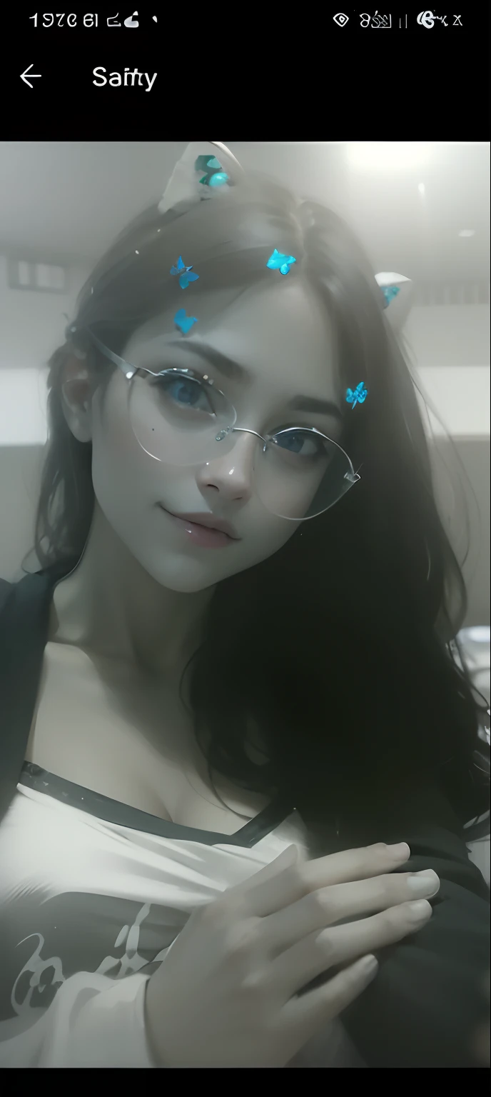 (realistic, photo-realistic:1.37),(8k, RAW photo, best quality, masterpiece:1.2), cute, ultra-detailed,heart-shaped pupils,physically-based rendering, ultra high res, kodakvision color, shot on Arricam LT Camera, bokeh, sharp focus,
looking at viewer,photorealistic,realistic, solo, photorealistic, best quality,extremely detailed face,extremely detailed eyes and face, beautiful detailed eyes,absurdres, incredibly absurdres,haunting smile,Messy hair, floating hair, ,