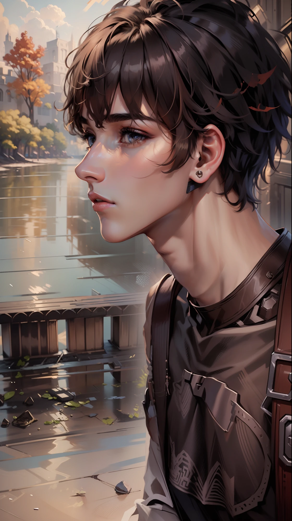 ((best quality)), ((masterpiece)), (detailed) Change background syberpunck handsome ashian boy realistic face, 8k, ultra realistic, sci-fi background