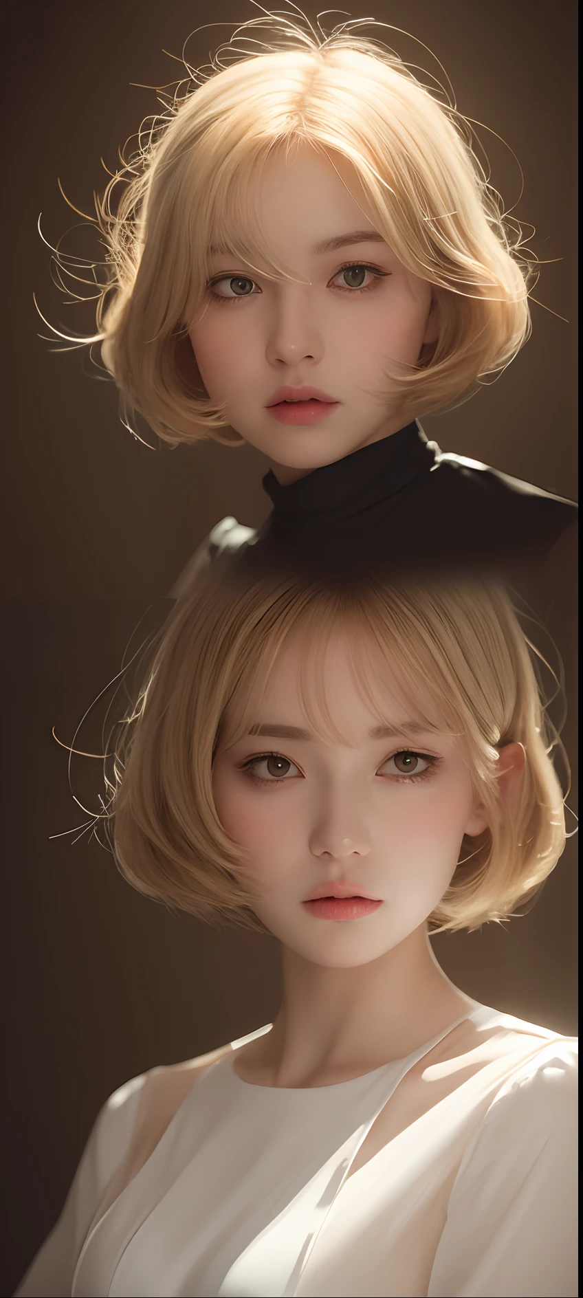 Delicate face, down shot, thick acrylic, illustrationon pixiv, by Kawacy, by john singer, sargent, Masterpiece, upper body, king, one, boy, two hands, White eyes, White short hair,, pale white skin, beautiful face, god light, white, shirt, rich details, high quality, scum,, degenerate,8k, ultra detailed, the latest pixiv, illustrations, dynamicposes, dynamic angles,, gorgeous light and shadow, transparency,, detailed decoration, detailed lines, mysterious,, fantasy, magic, shinning,