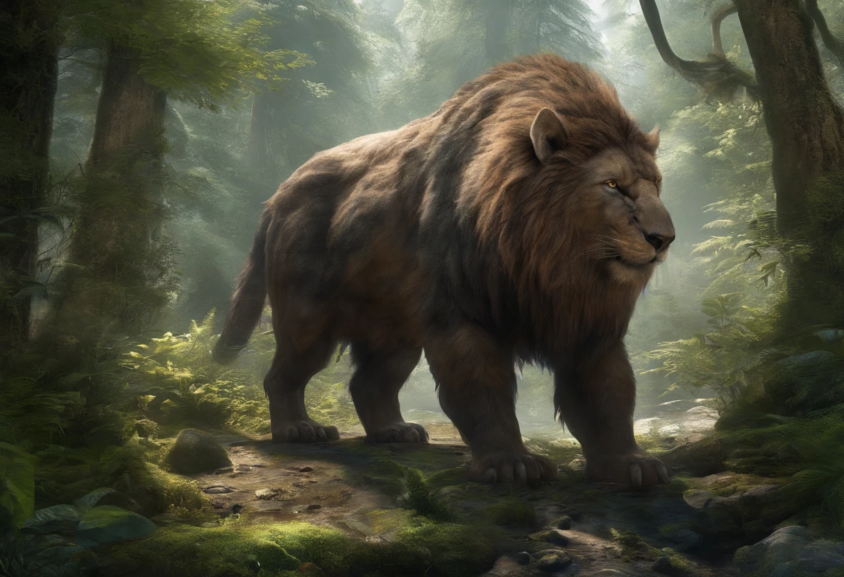 God-like beast Deities々Looks good Beautiful forest I met a traveler