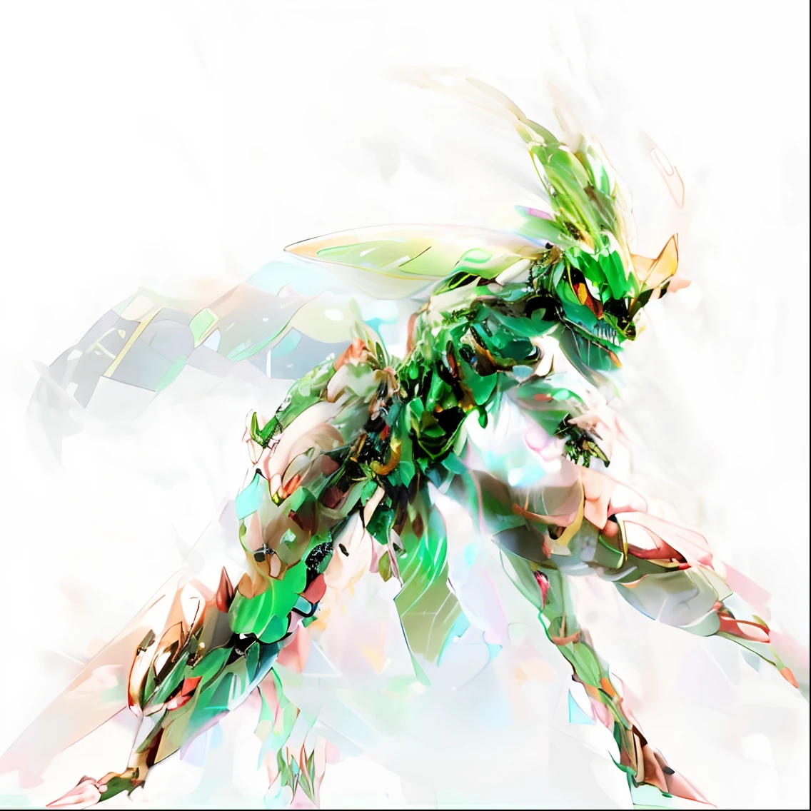 Pokemon is a type of Pokémon that is very popular and popular, Ultra-realistic photos of Rayquaza, illustration pokemon, conceptual mystery pokemon, new pokemon, class, mega legendary, Serpentine Pose, style of pokemon, Gold-green creatures, Leviathan, giratina, Portrait of the Zentaur, Official art, William Jenny's, viridian