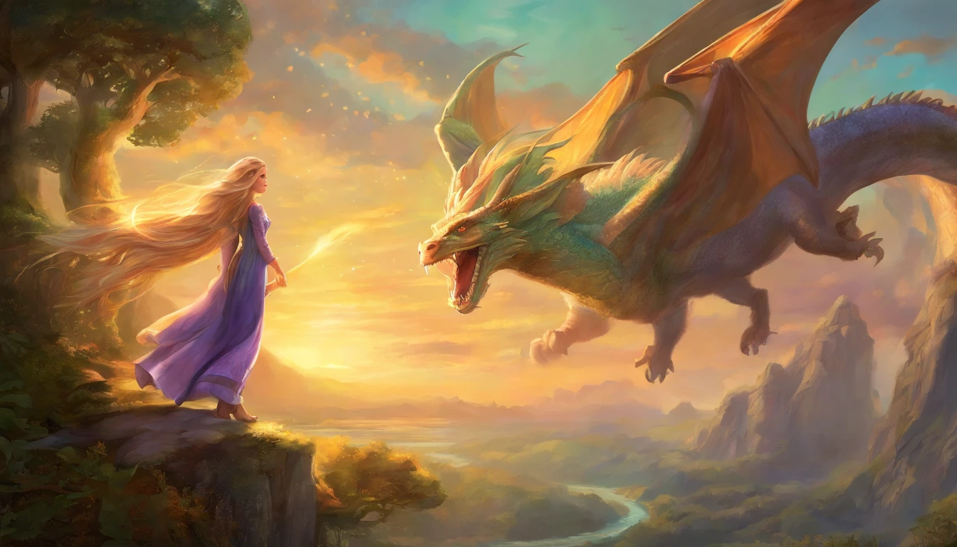 Rapunzel's adaptation, Original chronicles, pet dragon