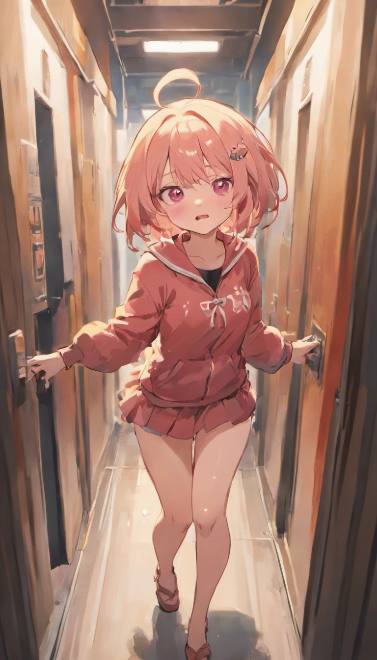 1girl, lifting_sweater, no_underwear, bottomless