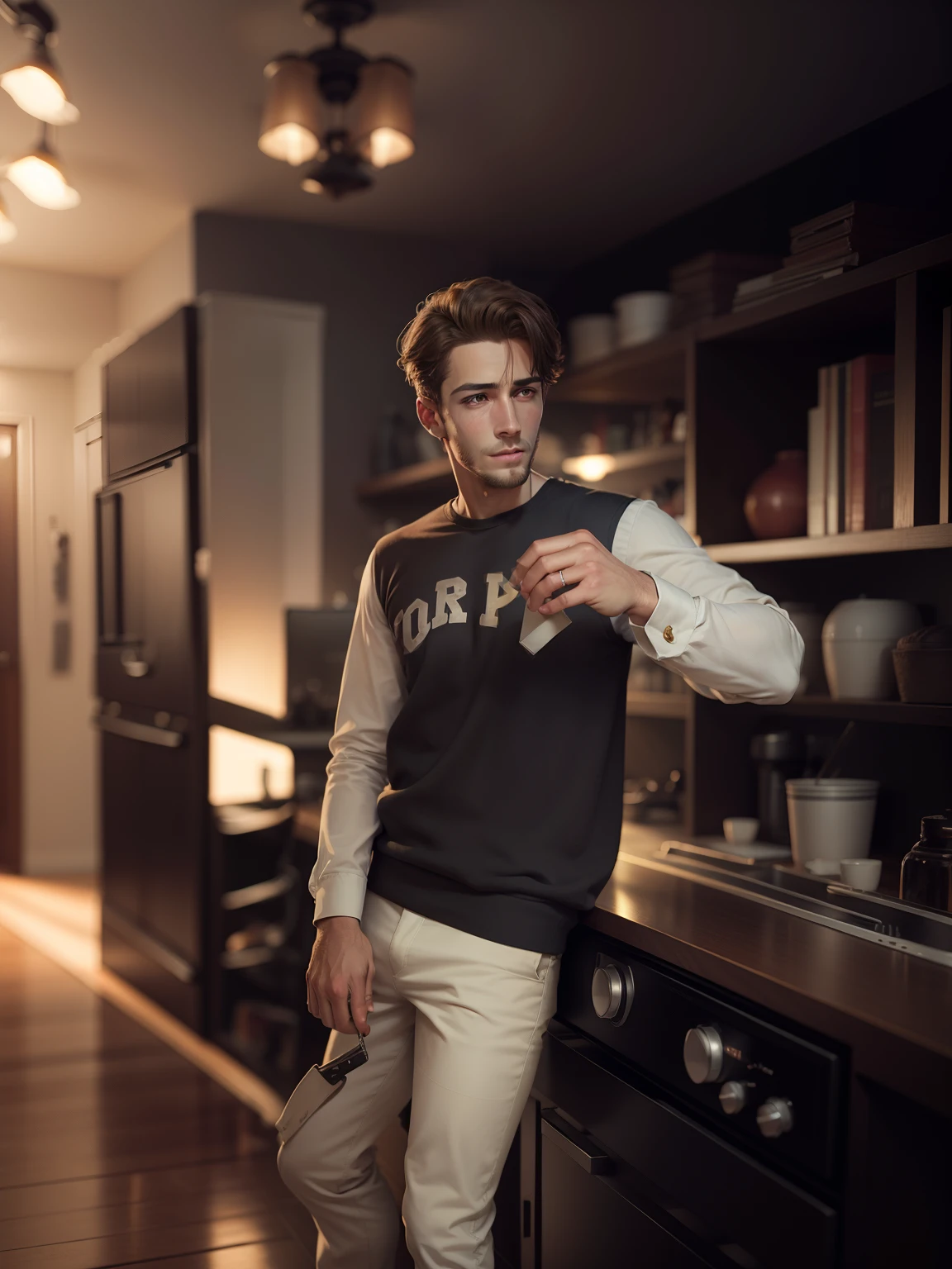 Realistic handsome boy colour grading