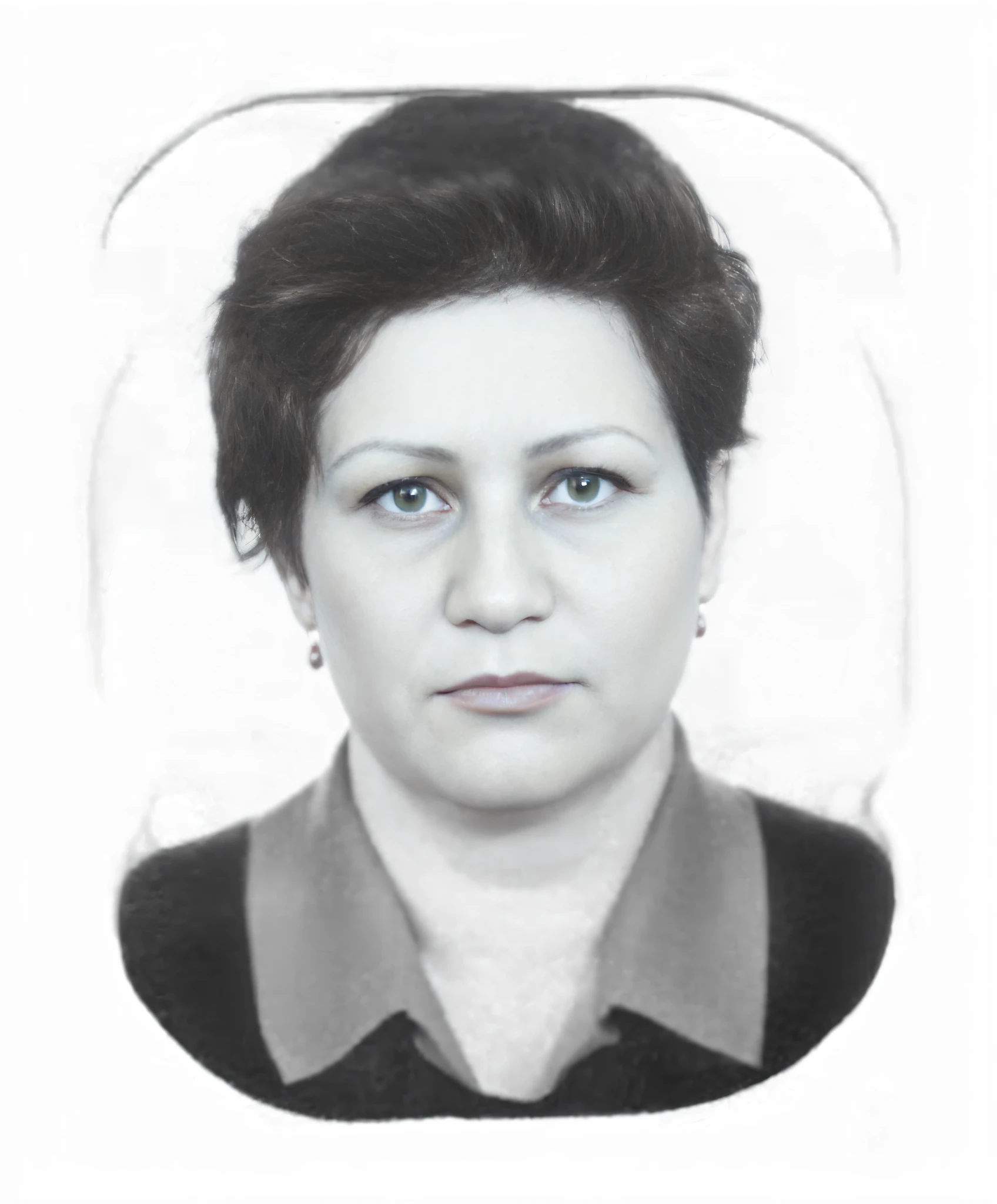 Black and white photo of a woman