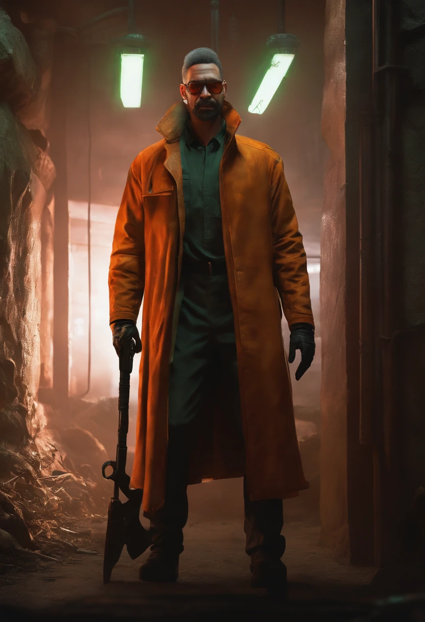 Create Gordom Freeman from Half Life by holding the crowbar in a Matrix-style environment