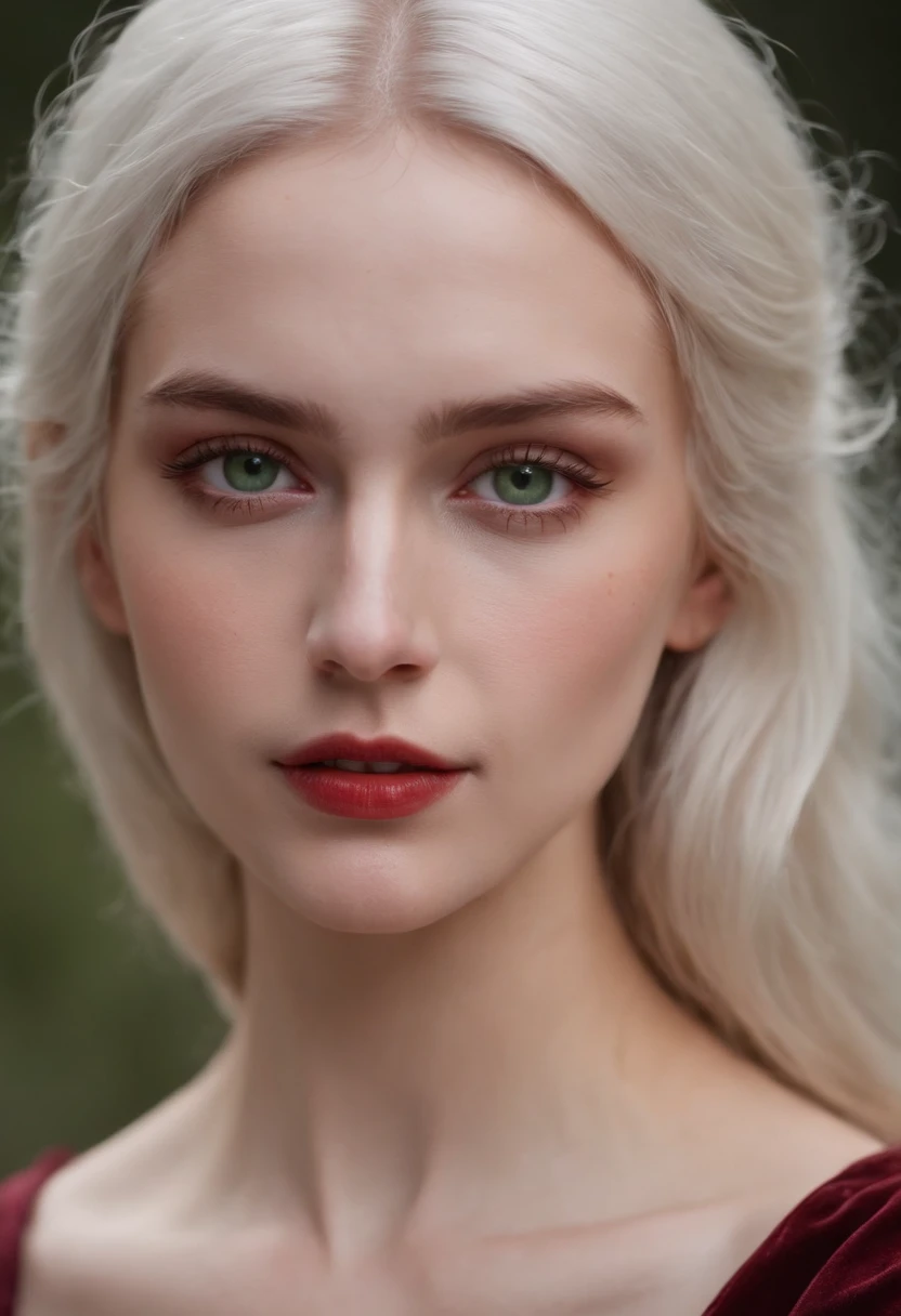 (((a deep reddish wound crosses her left cheek))) fair complexion, woman around 19 years old, natural white hair, distinctive green eyes, naked , slender and graceful, beautiful, candlelight in a medieval setting, ultra sharp focus, realistic shot, medieval female, sexy (scar:1.4)