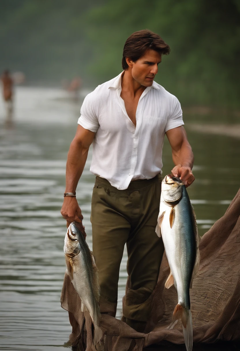 Tom cruise look like a bangladeshi the the the fisherman withe fish