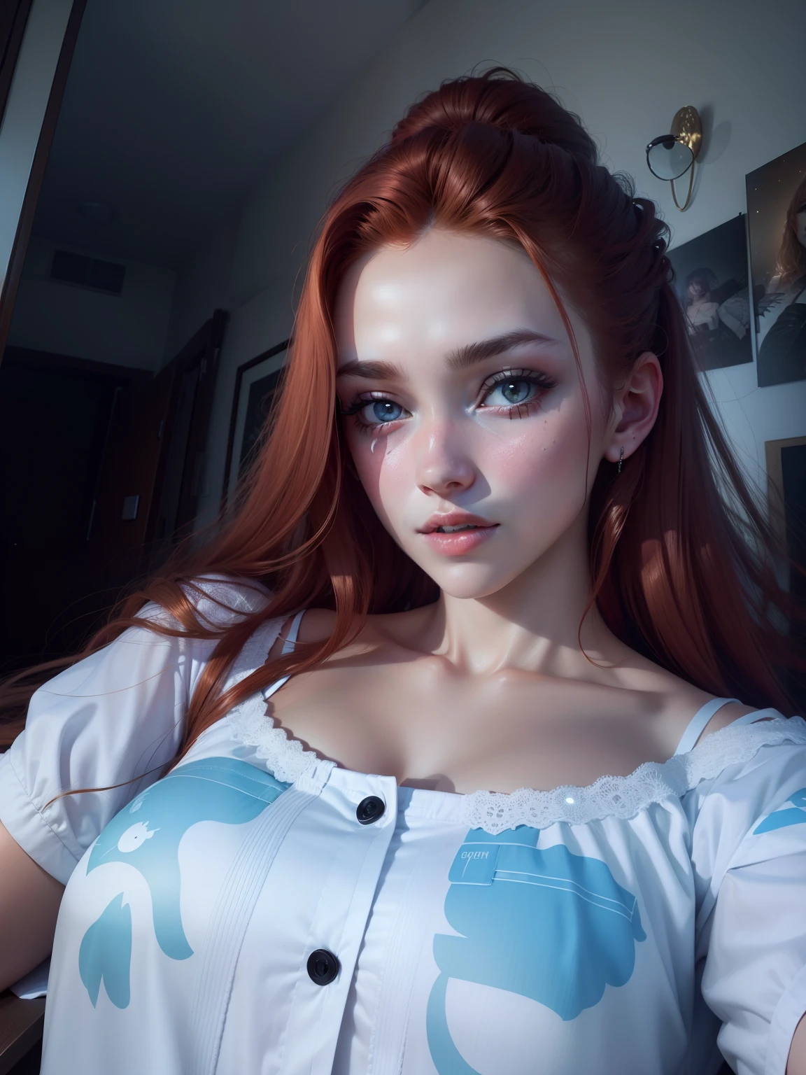 Beauty face angel , ginger hair