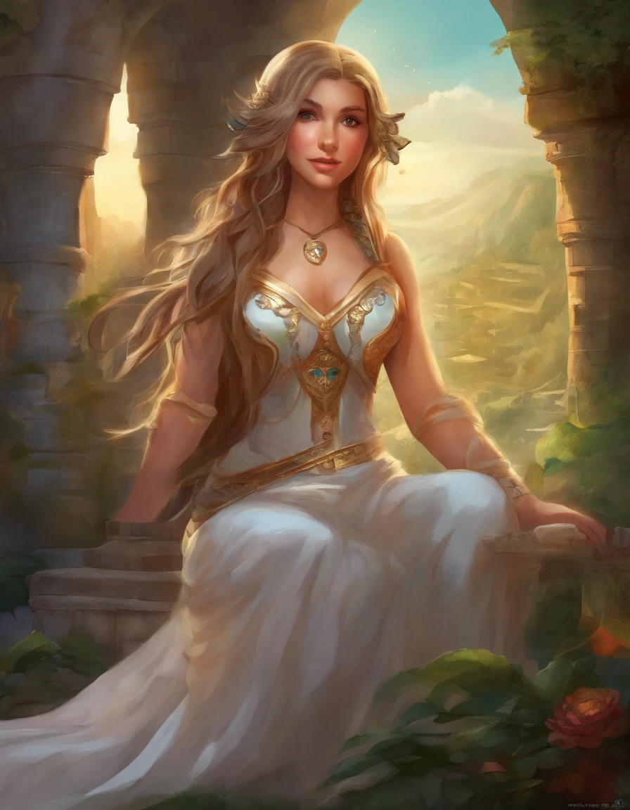 (best quality, masterpiece), 1woman, pose, dwarf, female dwarf, fantasy, braids, stout, wide body type, large breasts, huge breasts, wide hips, short, shortstack, mountain dwarf, pants, boob window, long hair, braided hair