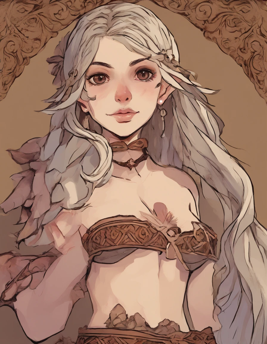 best quality, 1woman, pose, dwarf, female dwarf, fantasy, braids, stout, wide body type, large breasts, huge breasts, breasts larger than head, wide hips, short, shortstack, mountain dwarf, pants, boob window, long hair, braided hair, 5 feet tall, short height