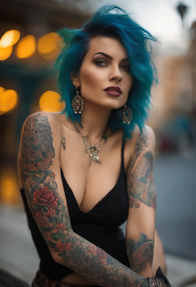 punk tattoo girl nude gros seins gros cul abdos