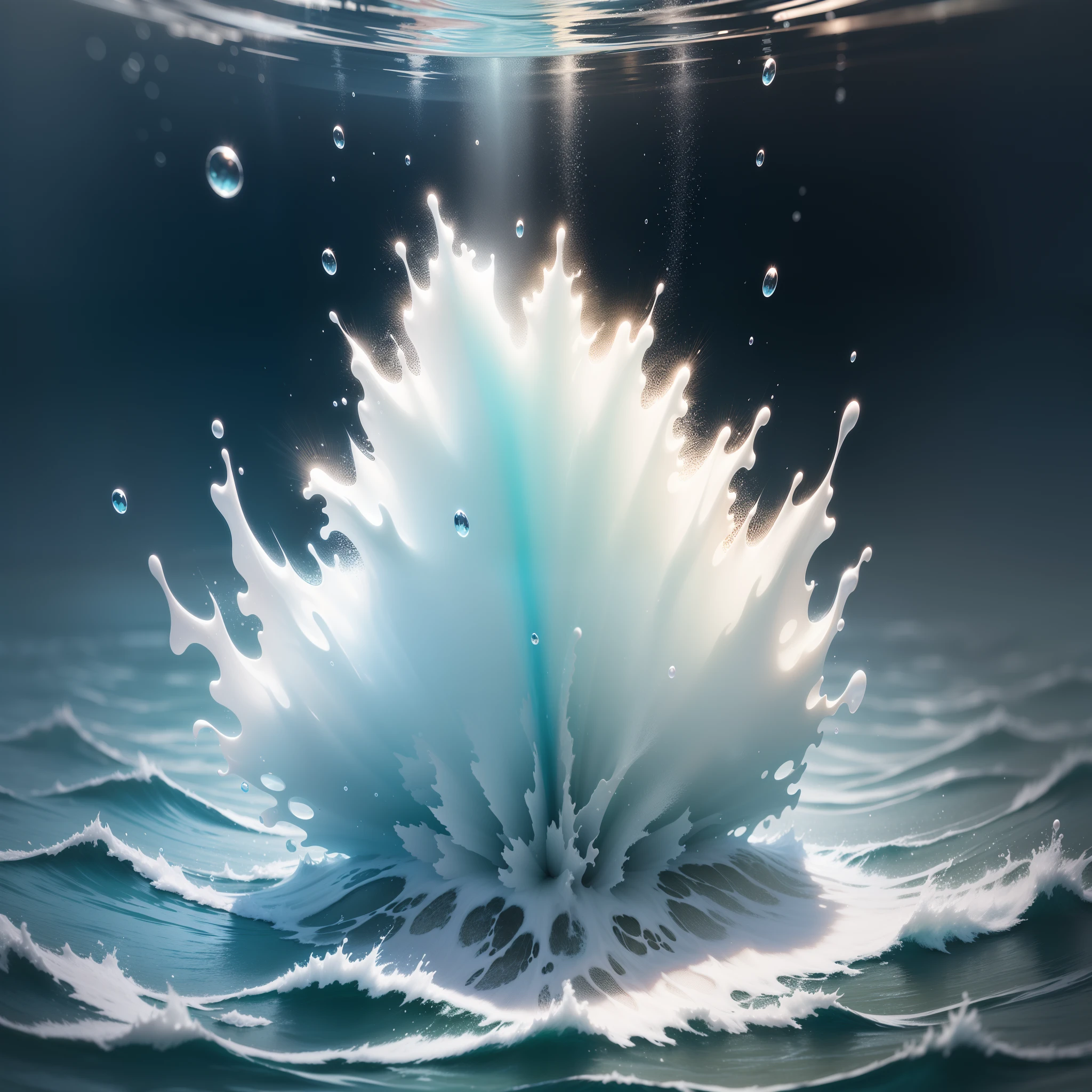 Simulation of water splashes, water splash, Water splash painting, Particle wave, water splashing, photoshop water art, water art photoshop, water particle in front, water splashing, water splashing, Volumetric water, water particles, fundo transparente, fundo branco, formato PNG