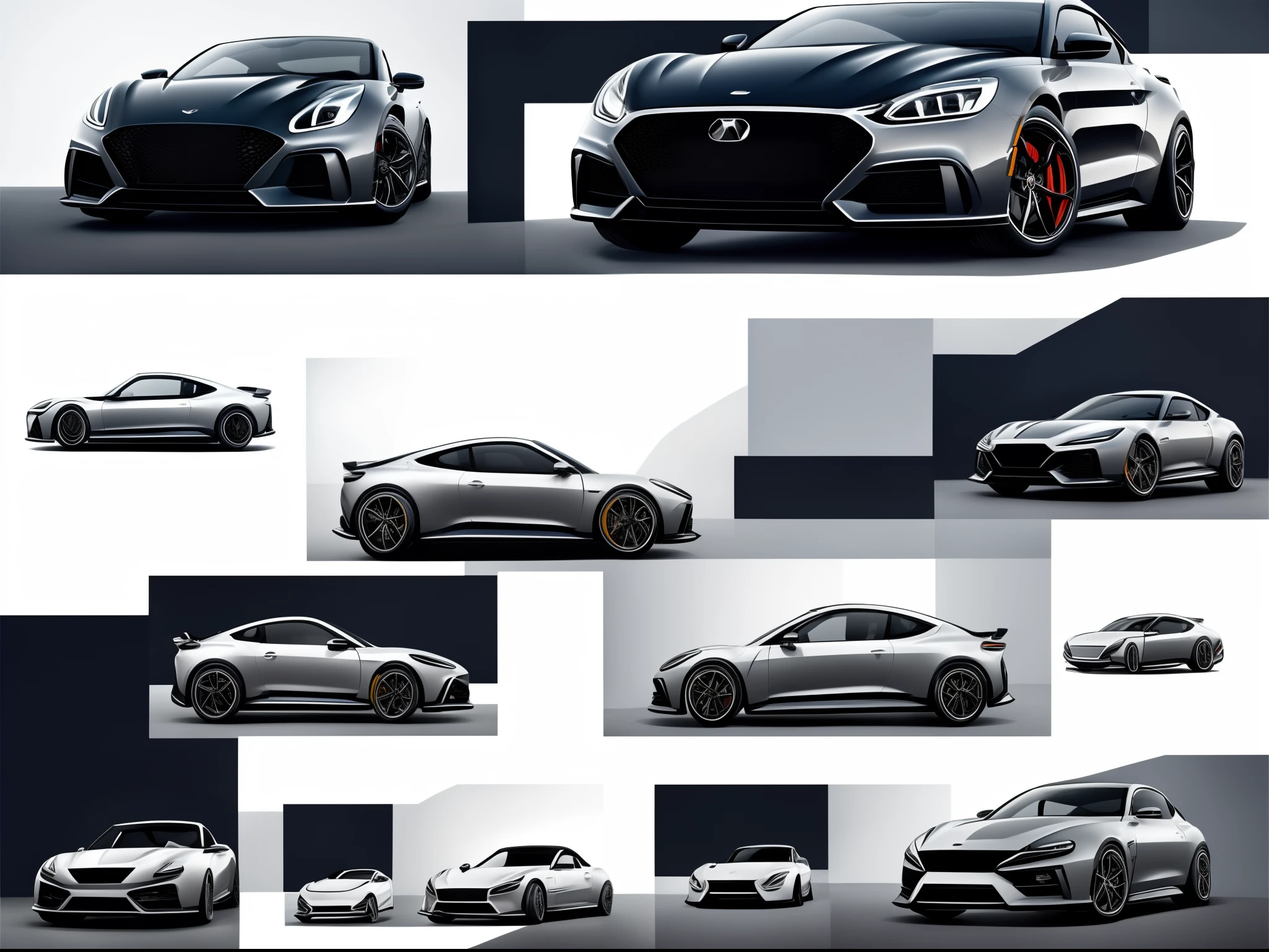 minimalista destaque, elegence, essence, Iconic cars, Focus on the abstract portrait of the front of classic and iconic cars, Use simple geometric lines and shapes, stylized representations of cars, capturando sua identidade de forma minimalista, color palettes that highlight the sophistication and character of automobiles, simplicidade das formas, personalidade, beleza atemporal dos carros, celebrates the passion and aesthetics of car lovers in a minimalist way