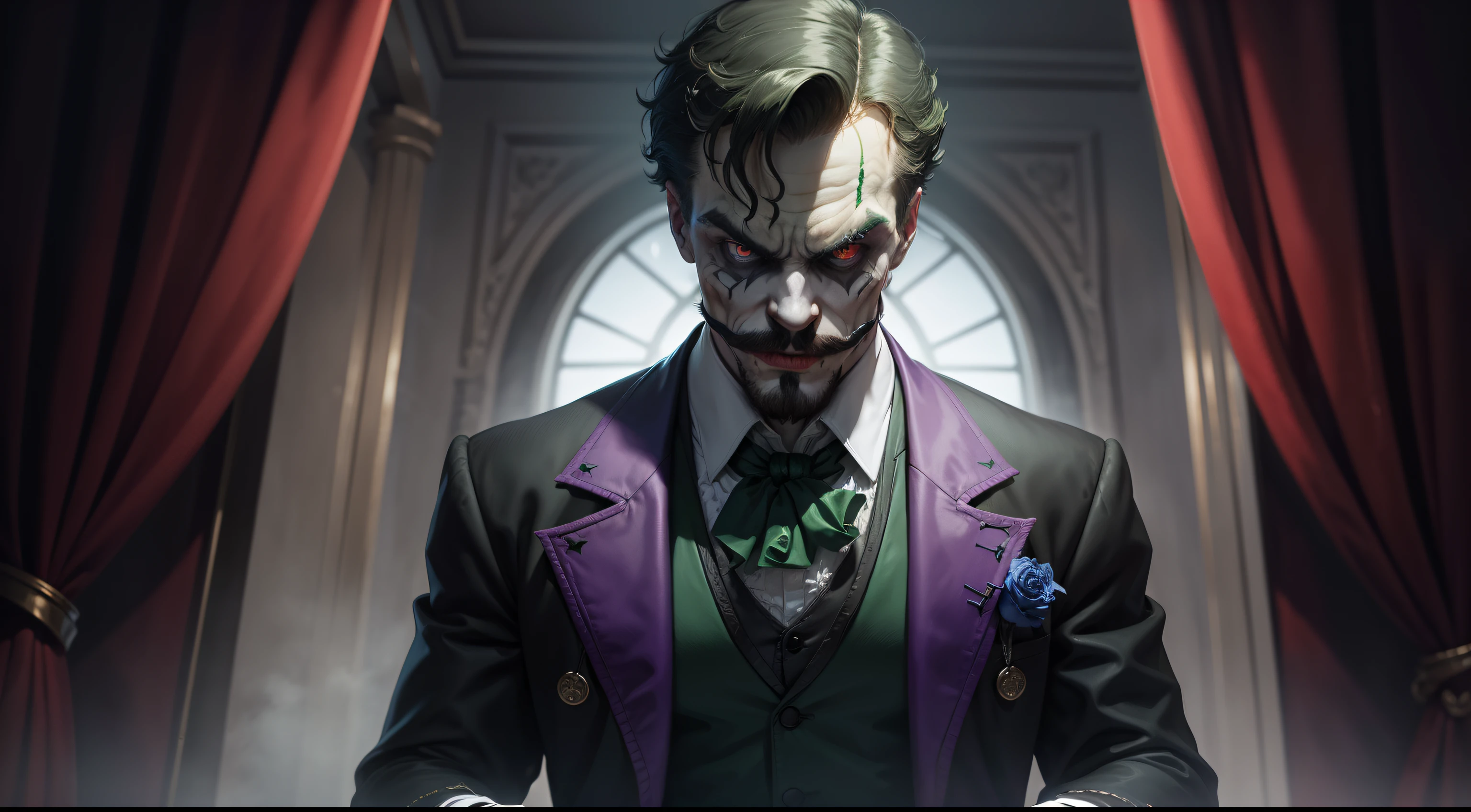 Hyperrealistic art of <lora:Batman The Animated Series Style:1.2>
In Gotham City a joker cartoon character dressed in a top hat and suit Batman The Animated Series Style, Extremely high-resolution details, photographic, realism pushed to extreme, fine texture, incredibly lifelike