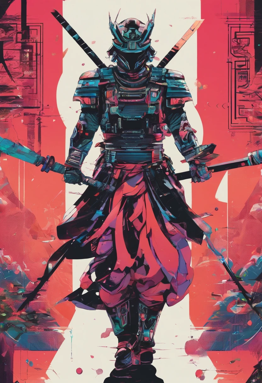 (((um homem samurai adulto com duas espadas na cintura))),(((retrato realista))), lente 35 mm olhar penetrante, cidade ciberpunk extremamente detalhada ao fundo ao fundo, roupas preta, rosto detalhado, jovem, extremamente detalhado, estilo anime, colorido, obra prima, 8k