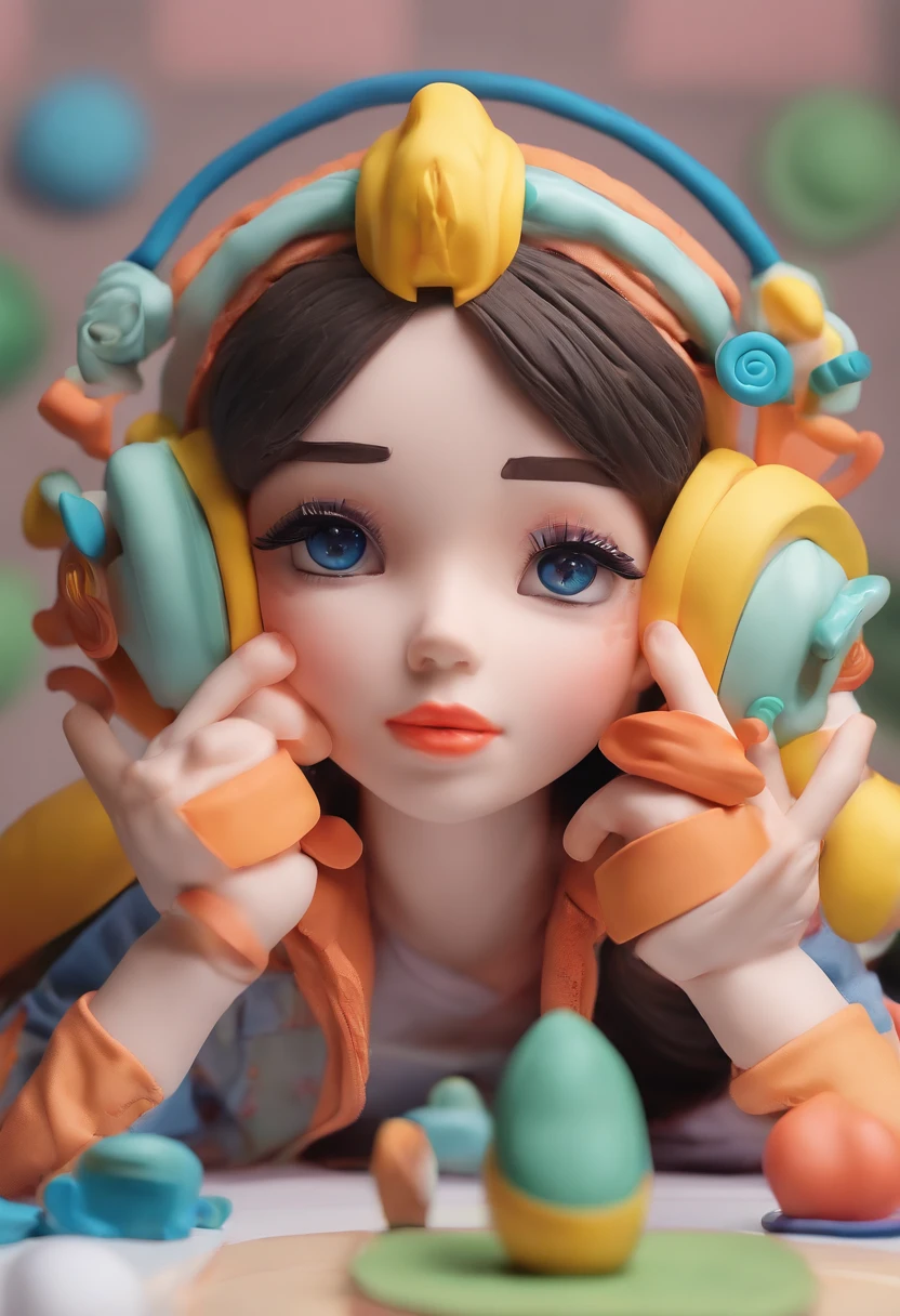 (Masterpiece, Best quality, beau, aesthetics, Parfait, complexe, exquis:1.2), 1fille, mignon, adorable, (Le kawaii:1.25), oreilles de chat, lunettes, (Sinueuse:1.5), (huge breasts, thick thighs:1.25), hanches larges, sourire heureux, Regarder le spectateur, taches de rousseur , beauty spot, legging, tenue de sport, sportive , casque audio,
