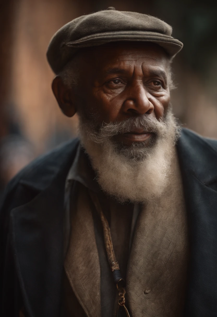 painting of a man with a pipe and hat in, Retrato de esconder a dor Harold, aboriginal australian hipster, Esconda a dor Haroldo, inspirado em Albert Namatjira, Directed by: Albert Namatjira, um velho, Arte de Pedro Bell, in a oil painting style, Directed by: Stan Stokes, old man, great likeness, Old man and wise soft front light, brilho, HDR, (cores suaves: 1.2) hiperealista,realista, Realismo, renderizado, Alto contraste, digital art photographyrealistic trend in Artstation 8k HD high definition detailed realistic,  detalhado, textura da pele, hiper detalhado, textura de pele realista, armadura, melhor qualidade, ultra high-resolution, (fotografiarrealista: 1.4), alta resolução, detalhado, Calado bruto, sharp re, por lee jeffries Nikon D850 Filme Fotografia de Stock 4 Kodak Portra 400 Lente F1.6 Rich Colors Realistic Texture Dramatic Texture Dramatic Lighting Irrealengine Trend on Artstation Cinestill 800