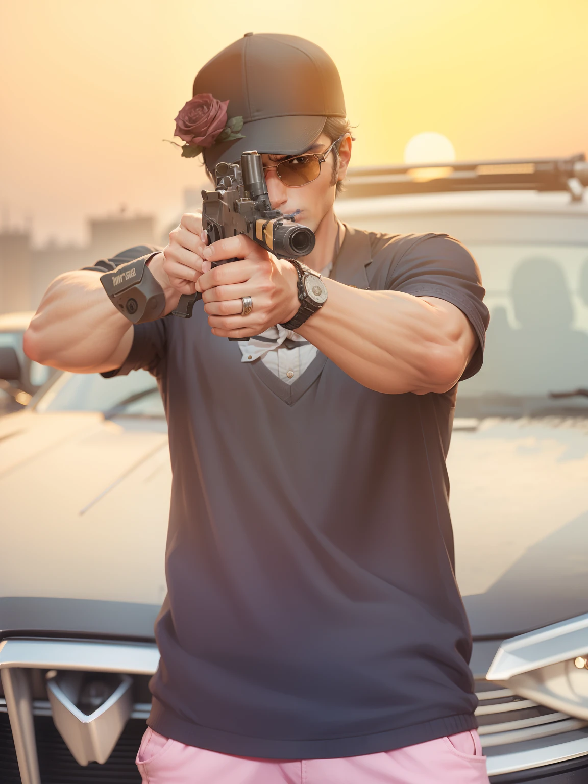 Gun in hand gangster
