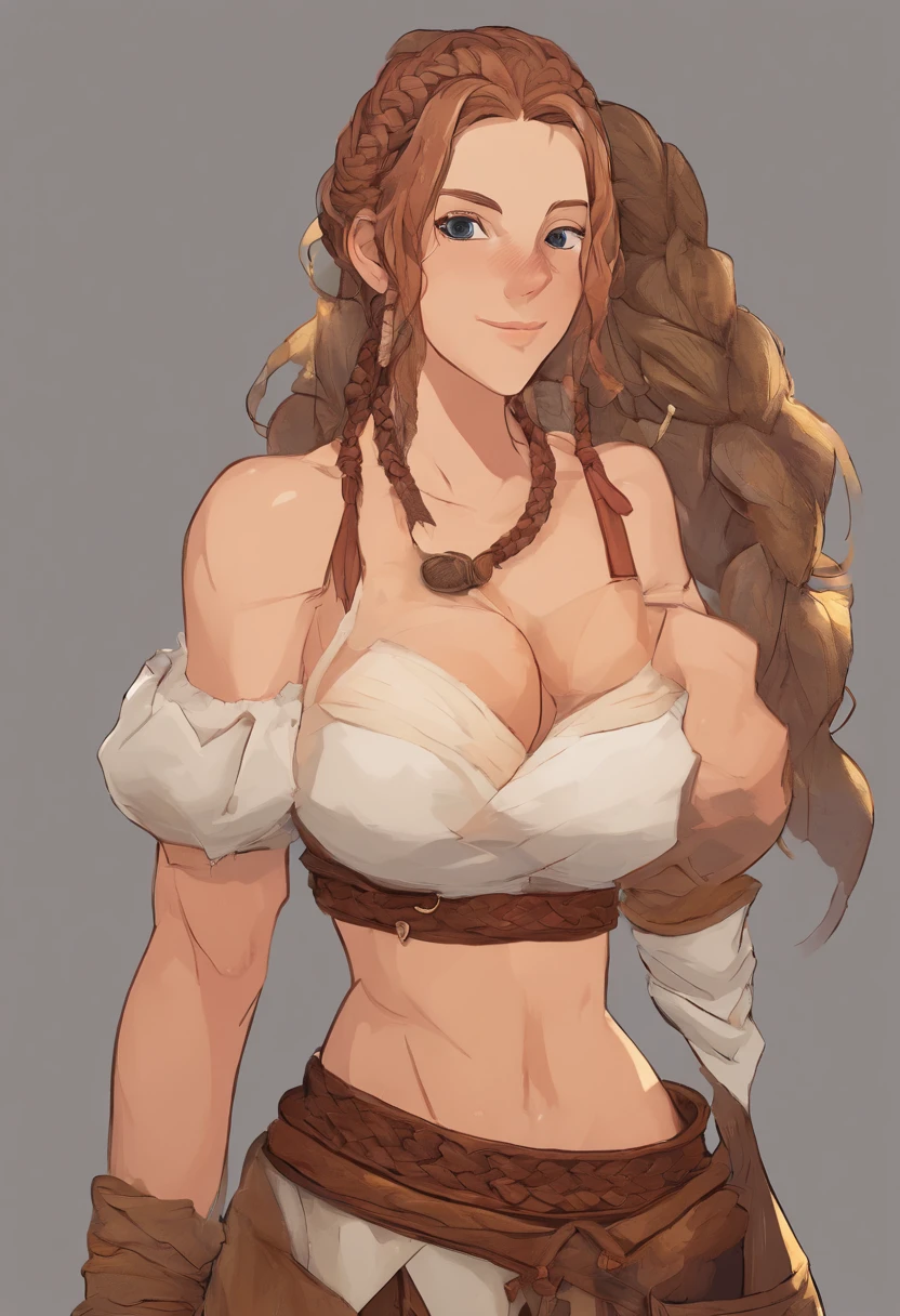 ultra detail, high resolution, ultra detailed, best quality, amazing, top quality, 1woman, pose, dwarf, female dwarf, fantasy, braids, stout, wide body type, large breasts, huge breasts, breasts larger than head, wide hips, short, shortstack, mountain dwarf, pants, boob window, long black hair, braided hair, 5 feet tall, short height, sexy, thick, muscular, breasts, big boobs, large boobs, huge boobs, bigger boobs, stout body, broad body