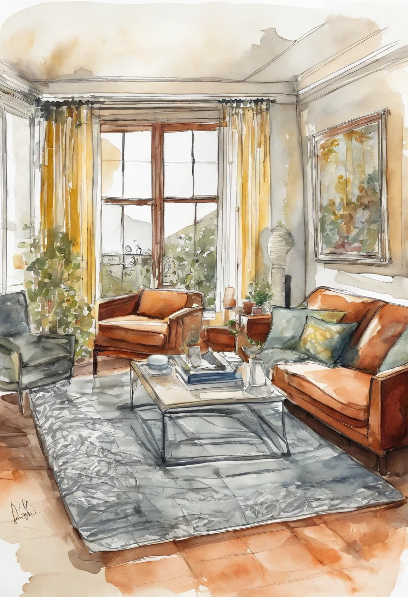 livingroom, line-art, scratch