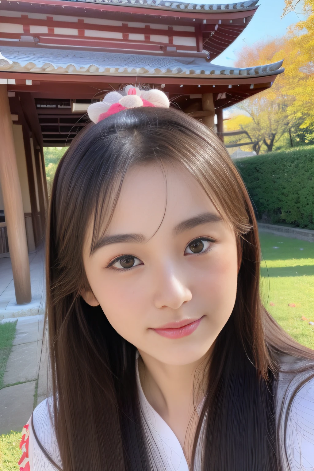 Brown Hair,Medium Hair,20-year-old female, Small nose, With the correct face, Cute natural smile, Japanese facial features, A clean and cute face, Cute realistic portrait, Asian Face, 8K Photo, Soft Makeup,Natural skin texture,Raw photo,highest quality,Full Body Shot,Playing golf