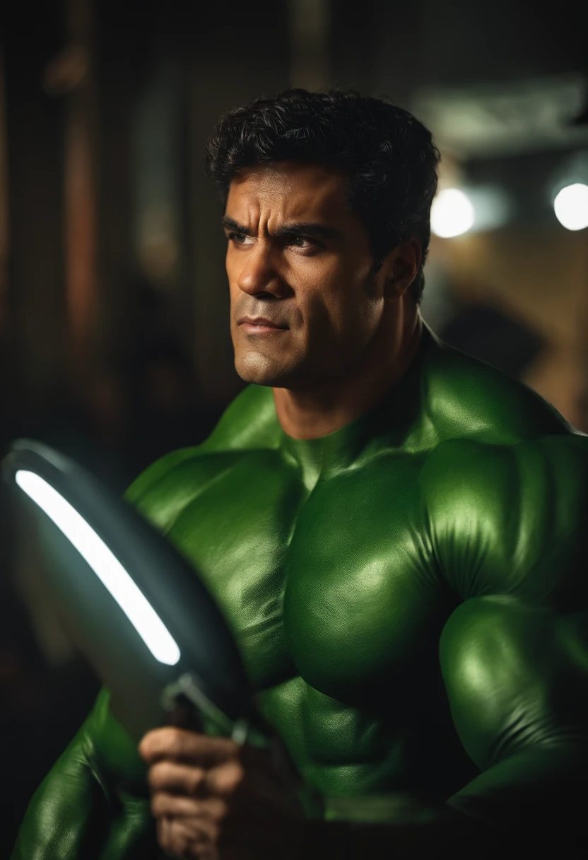 Como o Hulk, 8k,K HD |,detalhe no rosto,detalhe no rosto,olho detalhado,detalhes do terno,Estilo Marvel e DC,Ultra foto realsisim,+ Lentes de cinema + dynamic compositions,incrivelmente detalhado,sharpen,O detalhe +detalhes soberbamente finos+Noite das luzes+perfeccionismo+realismo premiado((luz mal-humorada))