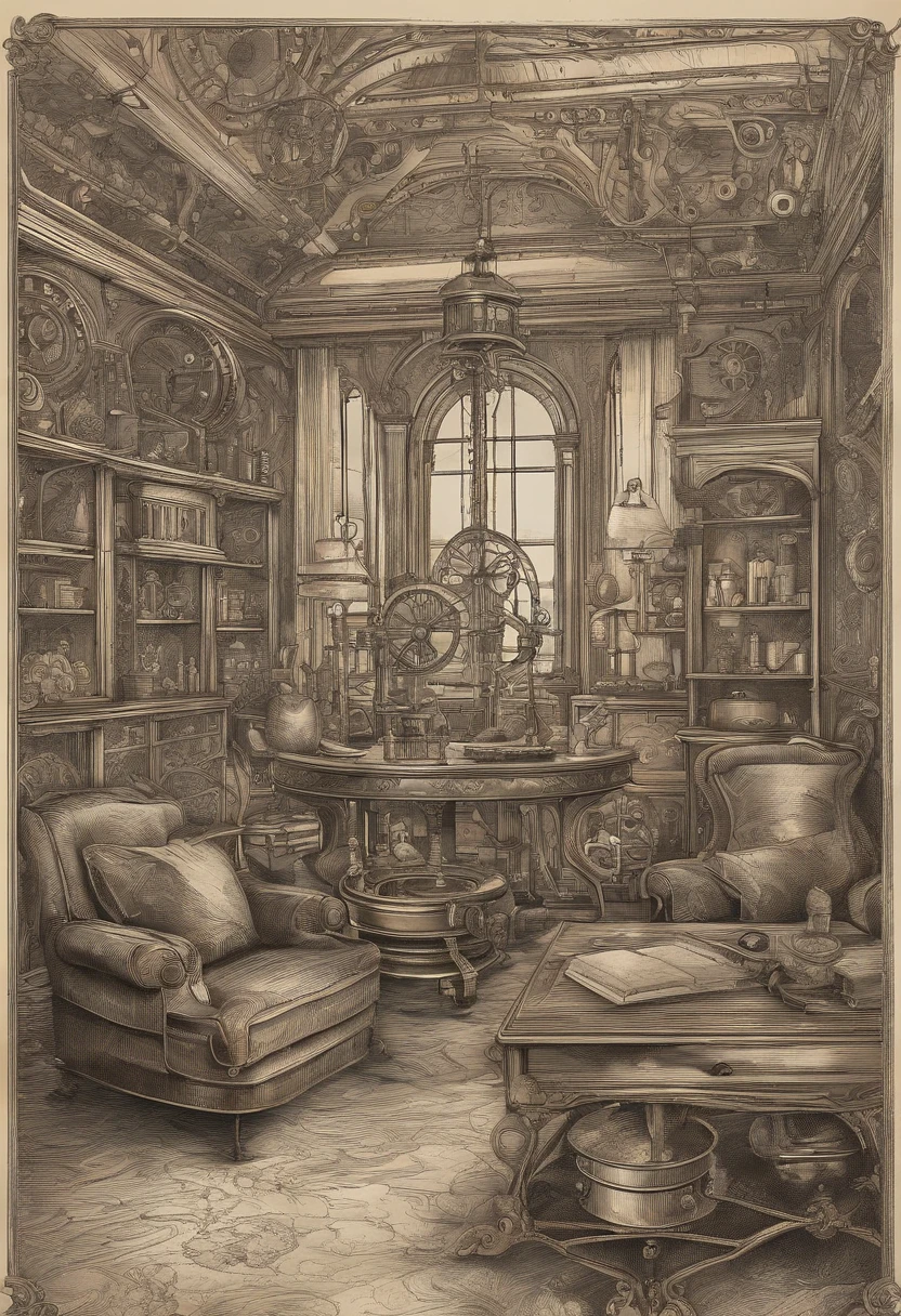 livingroom, line art, scetch