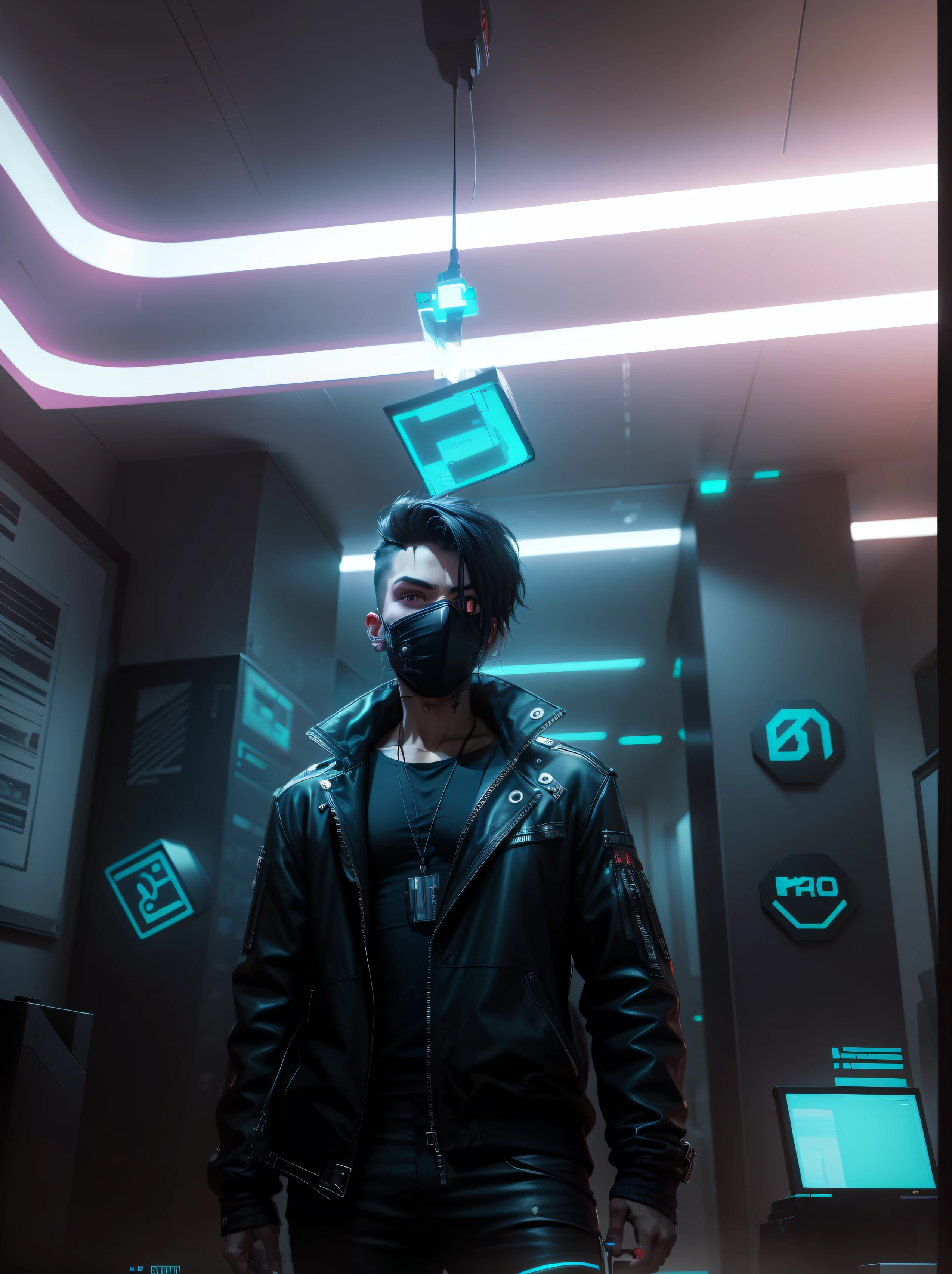 Change background cyberpunk. Stylish boy .realistic.8k resolution