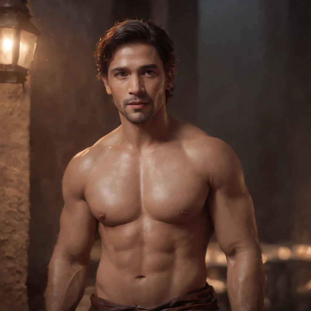 (Professional 3D rendering:1.3) de (Realistic:1.3) Foto de arte mais bonita do mundo,Features soft, bright male heroes, ((Epic hero fantasy rough muscular man wet hero angry look long hair short beard and fierce expression in dynamic pose, fantastic location, majestoso ambiente desordenado)), corpo inteiro 8k unidade render, action shot, poros da pele, very dark lighting, sombreamento pesado, circunstanciado, Rosto detalhado, (vibrante, fotogrdeia realista, Realistic, Dramatic, Escuro, foco nítido, 8k), (Old leather clothes damaged by bad weather:1.4), ((((Use peles)))), (intrincado:1.4), decadente, (altamente detalhado:1.4), pintura digital, rendering by octane, art stations, Conceito-Arte, liso, foco nítido, illustration, germe da arte, (Loish:0.23), Wlop Ilya Kuvshinov, e Greg Rutkowski e Alphonse Mucha Gracias, (global ilumination, studiolight, Light Volumetric), chuva forte, floating particles, patife, fantasia, Onze, corpo inteiroesbian, ((Fundo escuro e antigo da cidade:1.3)),CGSesociedade,art stations