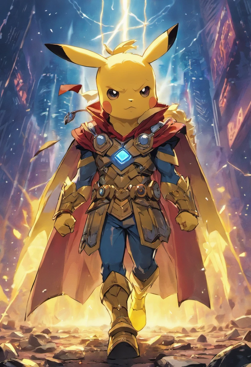 Pikachu (Wearing Thor's armor) Marvel