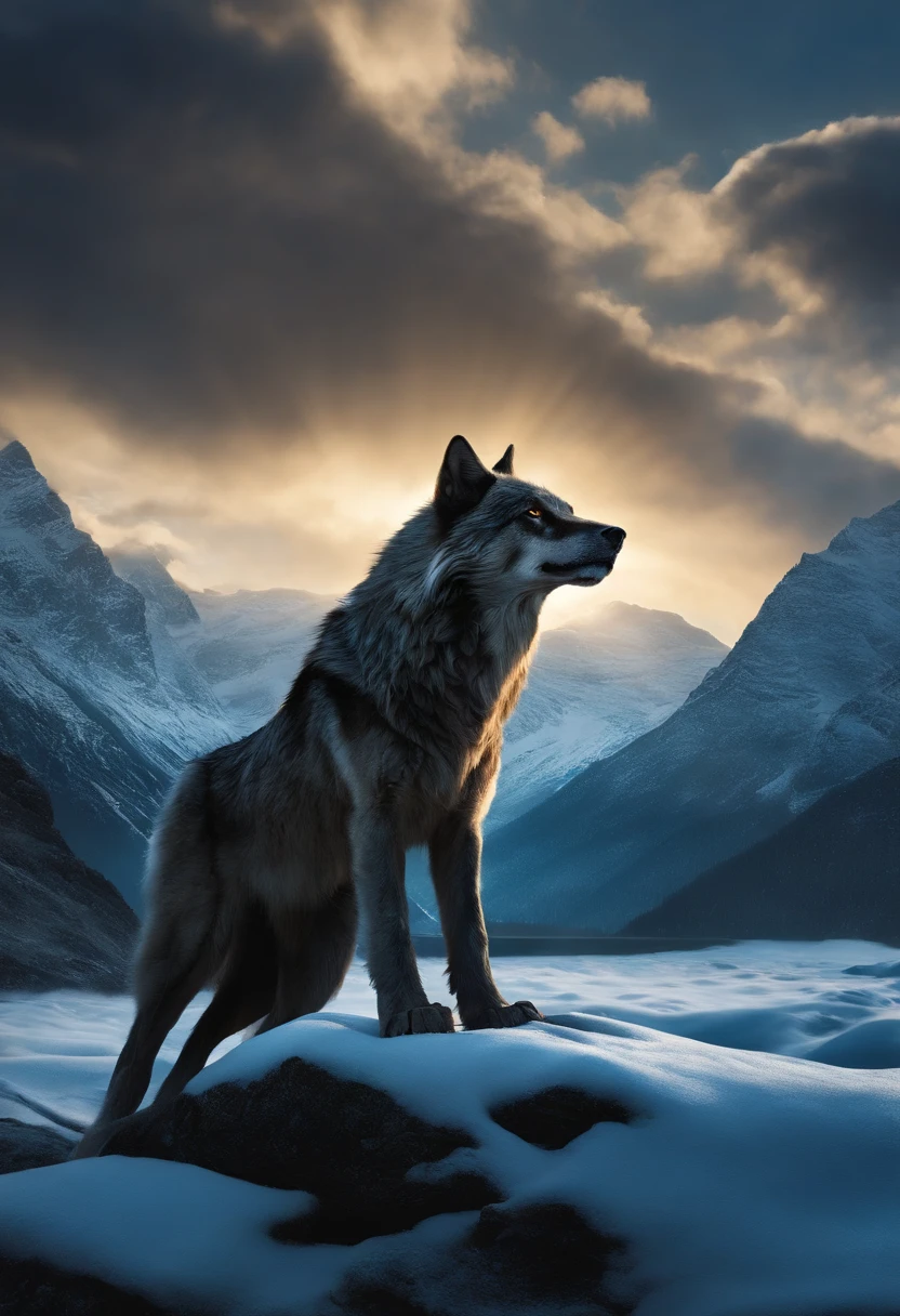 Fenrir is the direwolf, filho de Loki e da giganta Angrboda. His siblings Hela and Jormungandr.