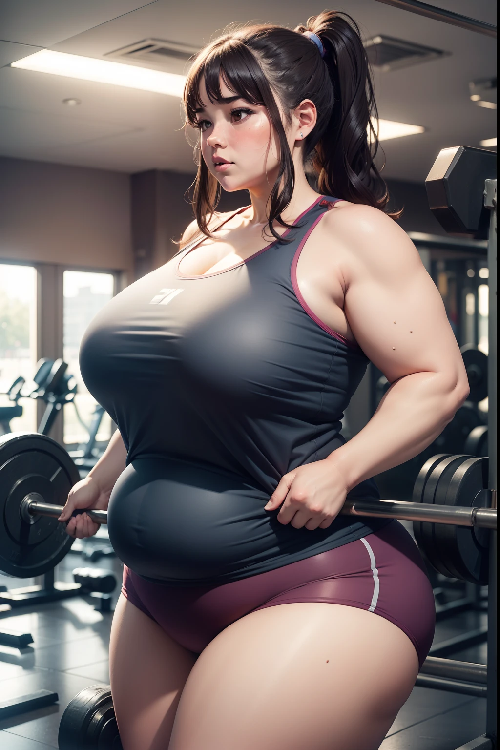 fat woman at the gym