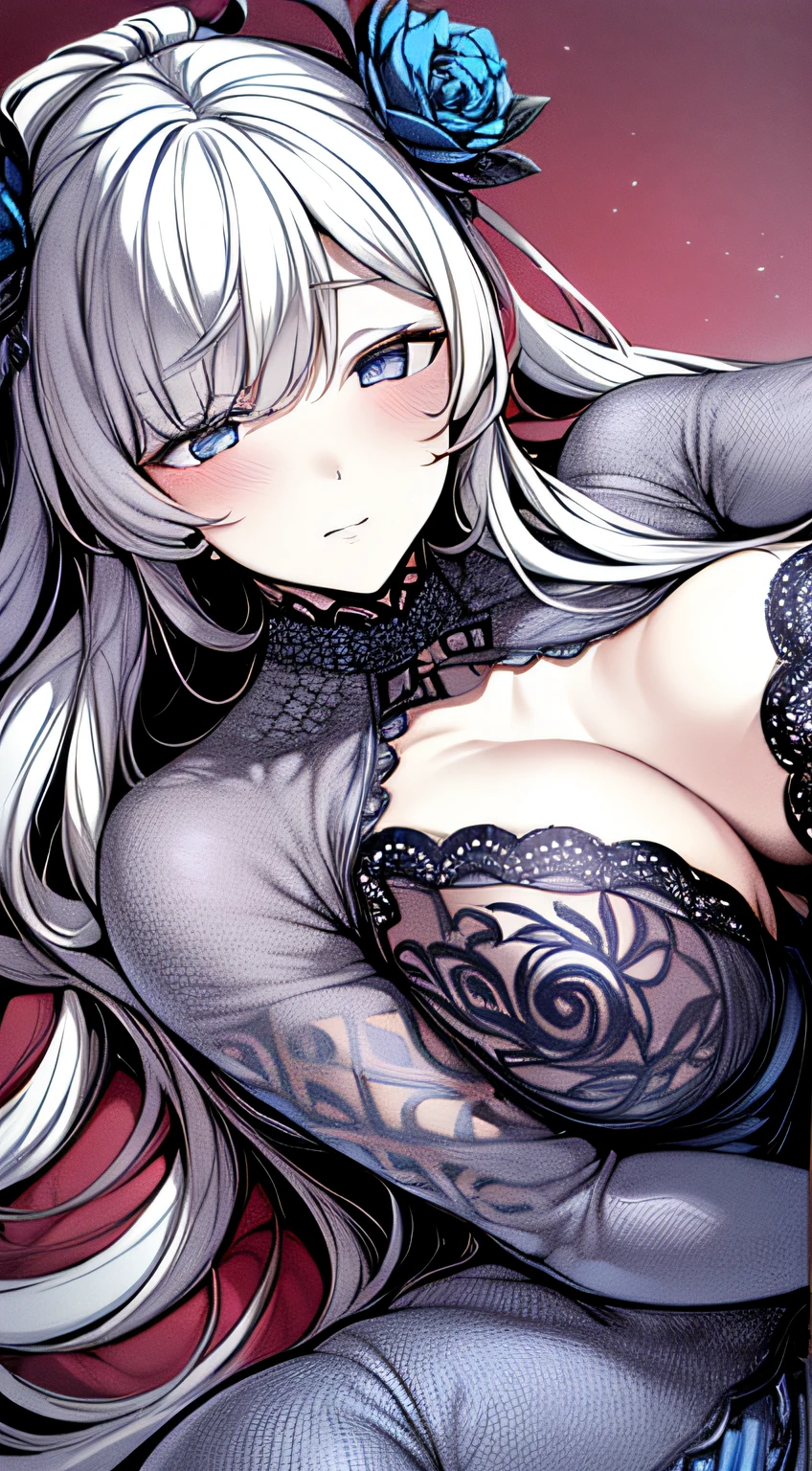 girl with、an lingerie、(PastelColors)、(portlate、above breasts、very closeup:1.1)、(masterpiece、top-quality、offcial art、Beauty and aesthetics:1.2)、Dynamic Poses、(ultra-detailliert)、detaile、The best illustrations、hand-paintedhigh-quality、(Clean lines:1.3)、(line-drawing)、Ligneclair、Fractal Art,Wraparound configuration,flat-chest,flowers background,(intricate-detail),(detailedbackground:1.2),hight resolution,
