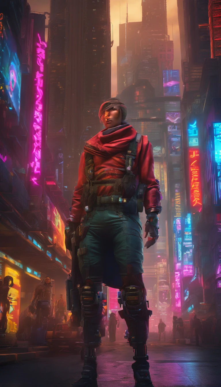 ultra detail, high resolution, ultra detailed, best quality, amazing, top quality, cyberpunk, fantasypunk, clothes, fantasy, sci-fi, sci-fi fantasy, outfits, science fiction, science fantasy, full body, pants, armor, lightly armored, light armor