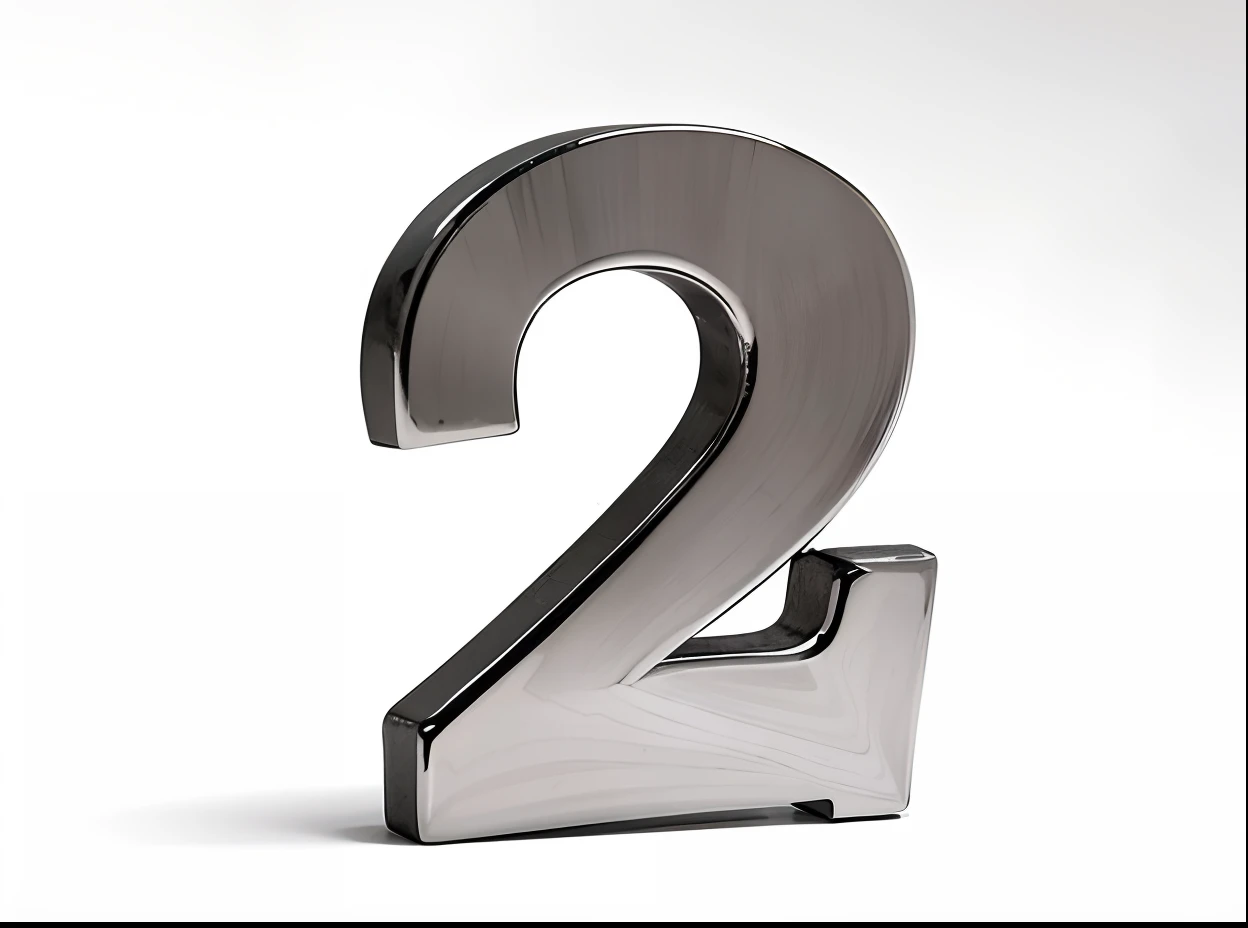 A close-up of a number two metal on a white surface, Dos, 2 b, 2b, 2 years , F2.2, 2 metros, Imagen apilada, f / 2. 2, 2, 2 d, 2d, Imagen 2D, 2 Siglo 1, imagen digital, -n 2, en 2 0 1 2, Unique retro background image.