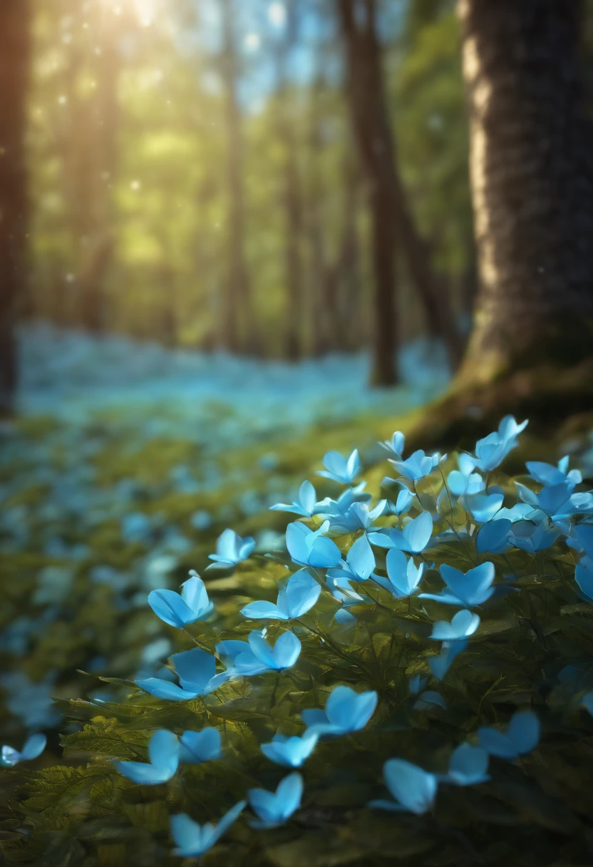 master part, best quality, (Muito detalhado CG unidade 8k papel de parede) (best quality), (best illustration), (Melhores Sombras) Natureza', mar azul,Delicate Leaves Petals of Various Colors Falling in the Air Light Tracking, super detalhado --v6